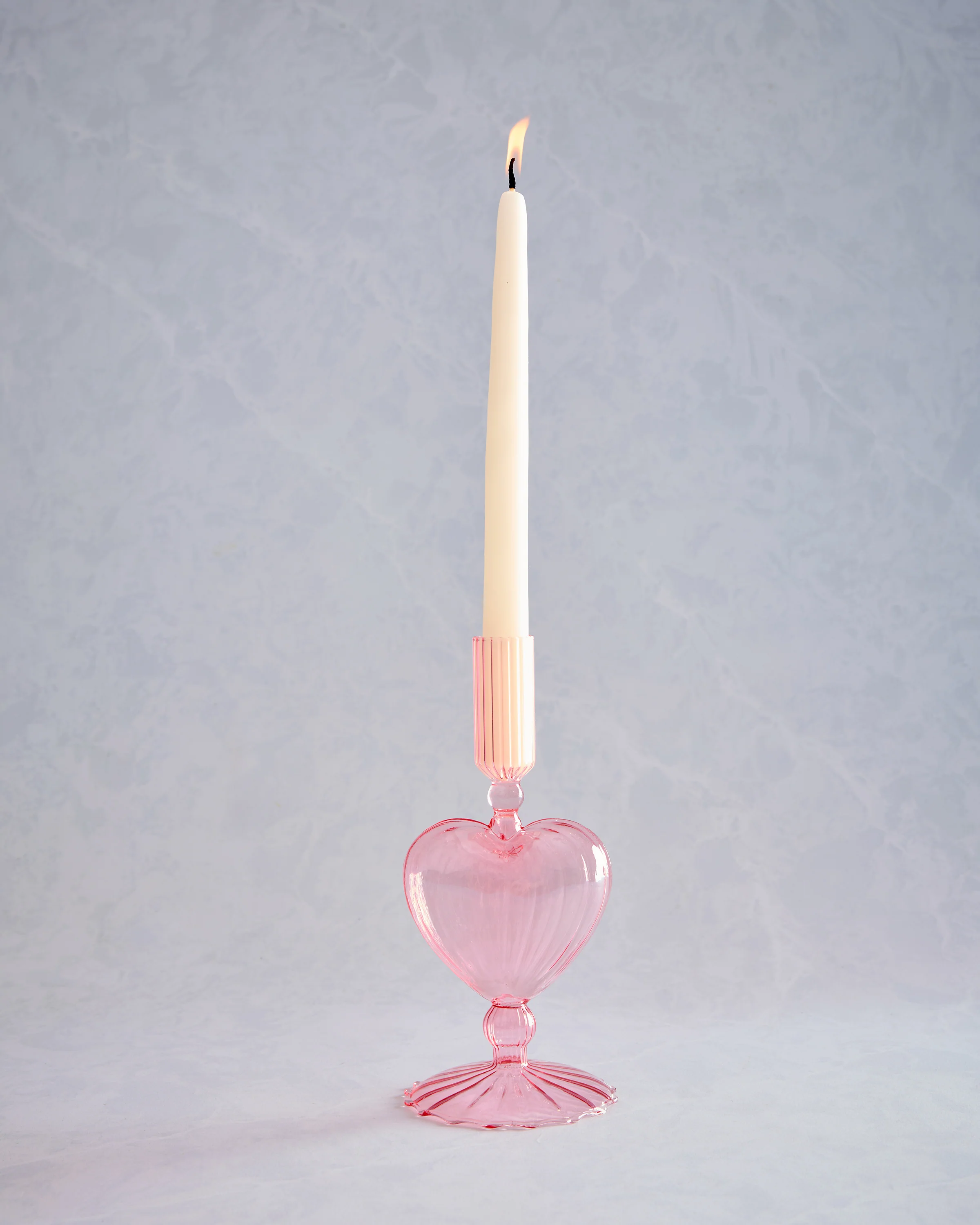 Pink - Heart Taper Holder - Abbott