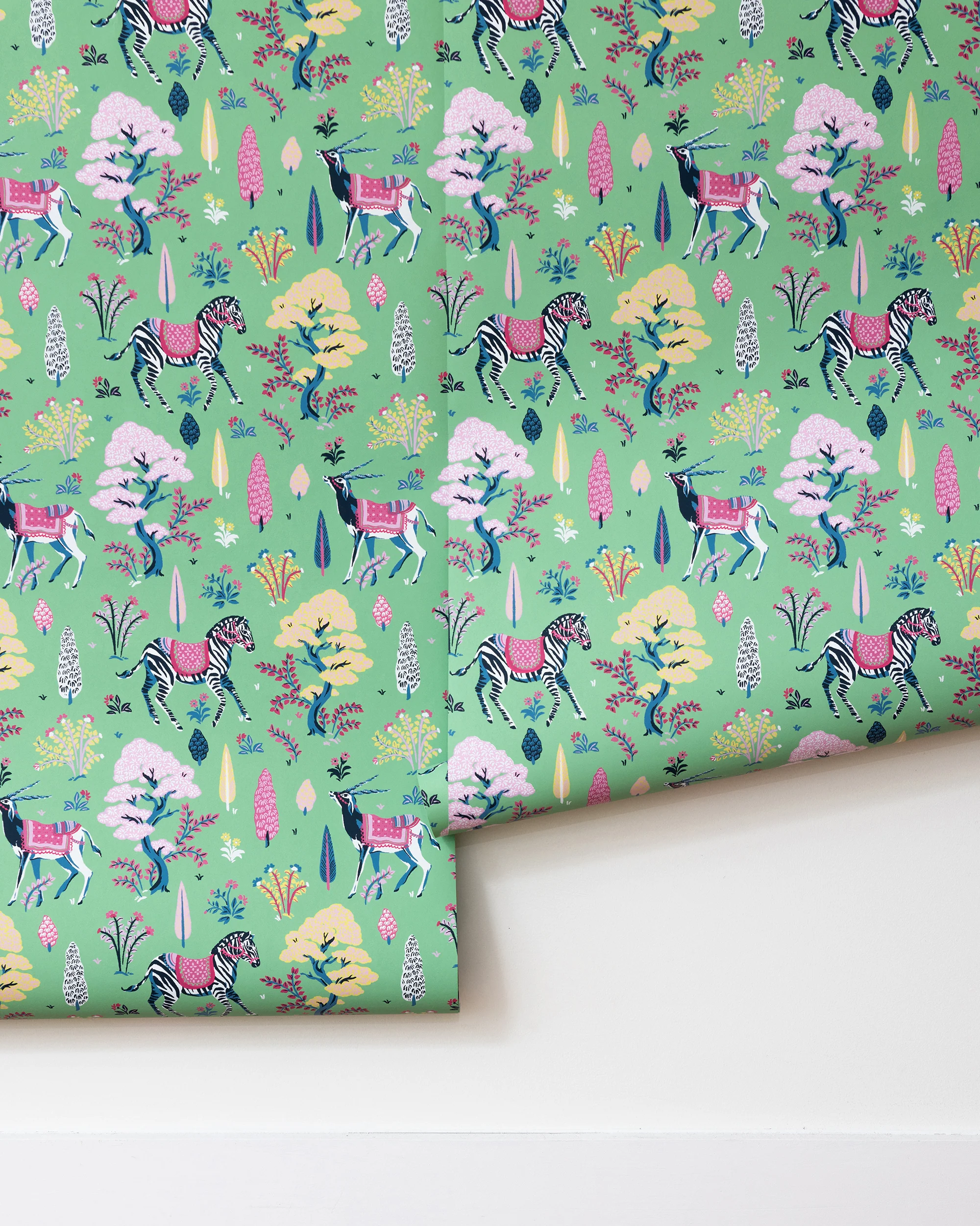 Antelope's Forest - Wallpaper Double Roll - Jade - Image 3