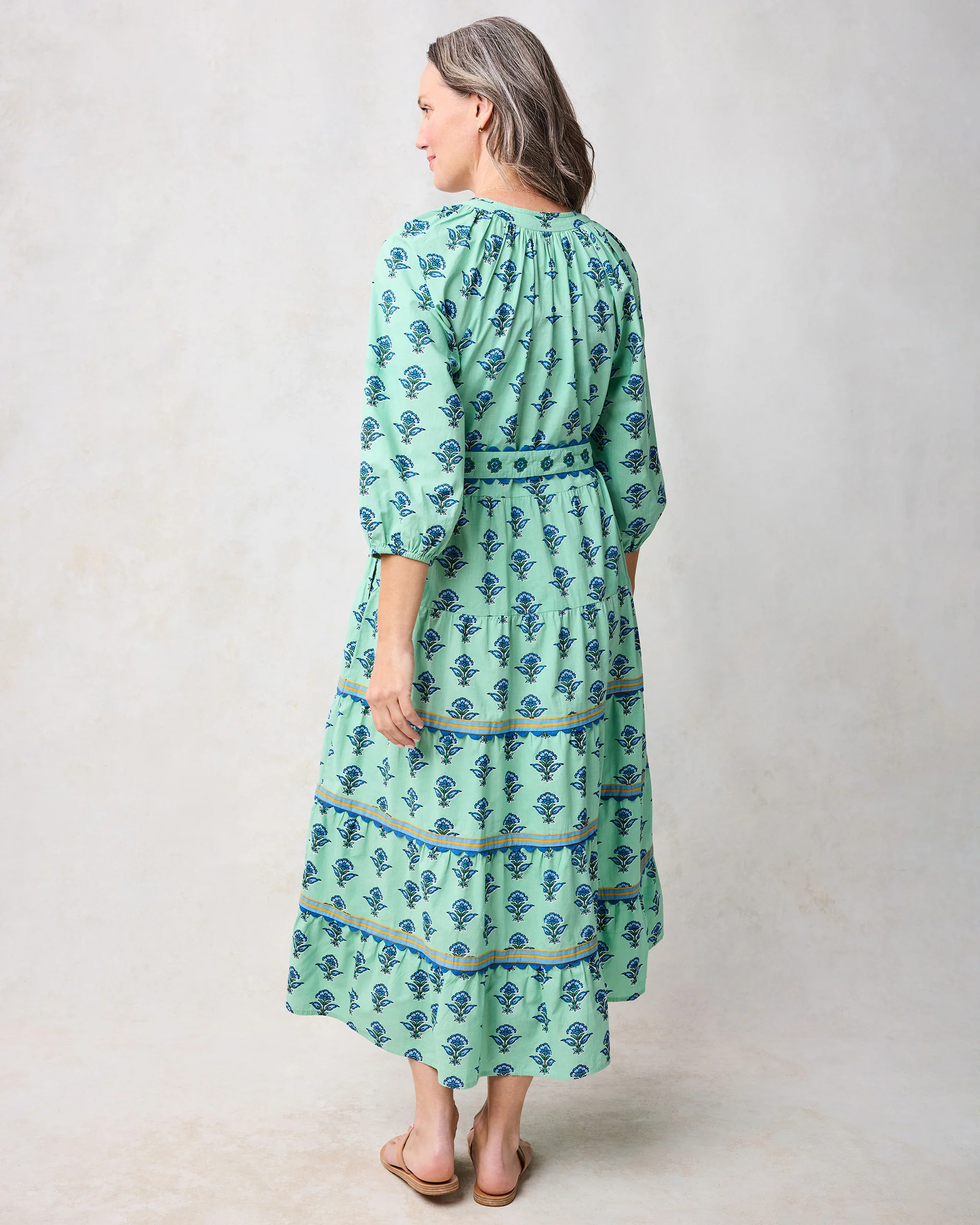 Aviary Flowers - Main Street Dress - Soft Sage - Image 5