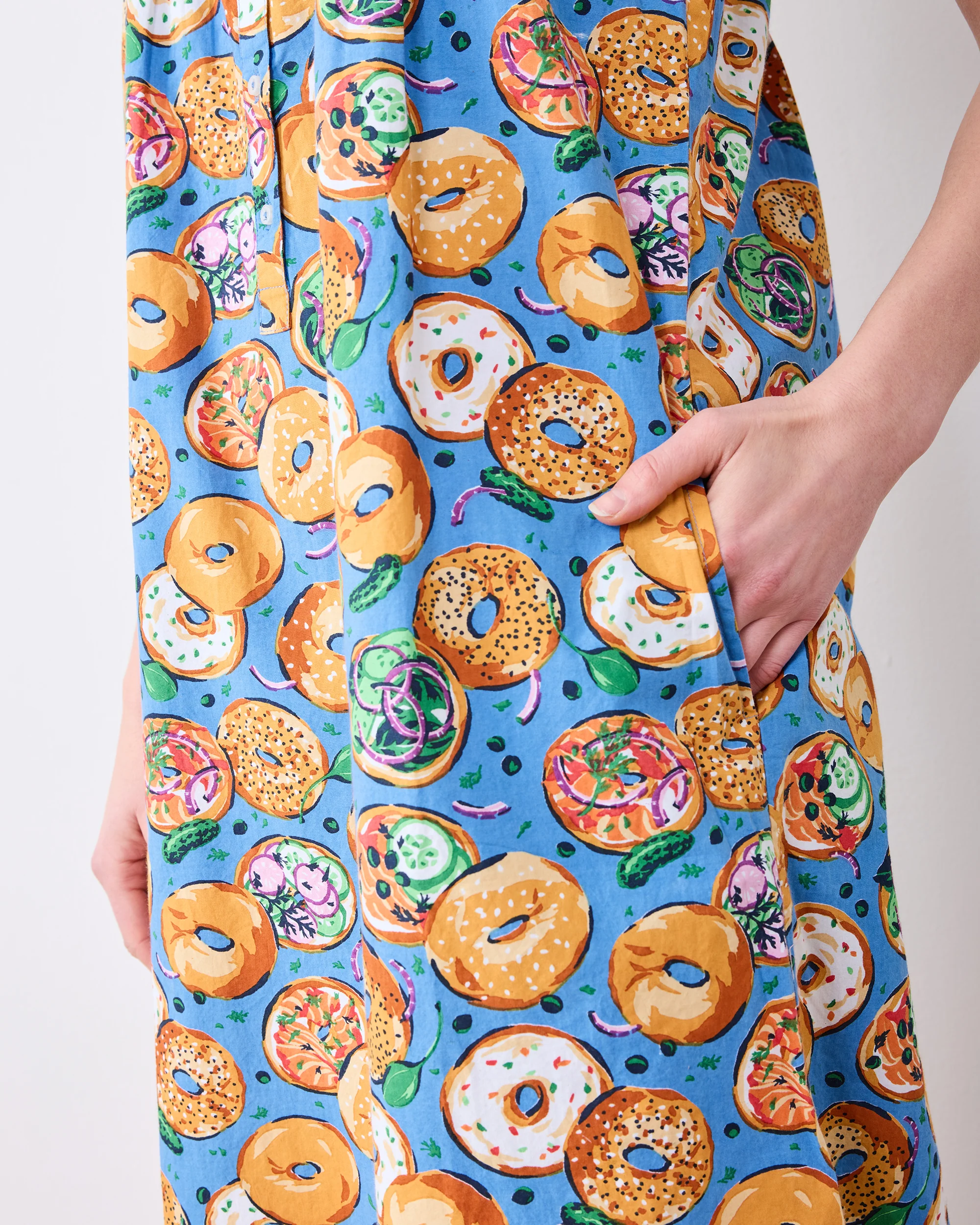 Bagels & Schmear - Back To Bed Nightgown - Brunch Blues - Image 3