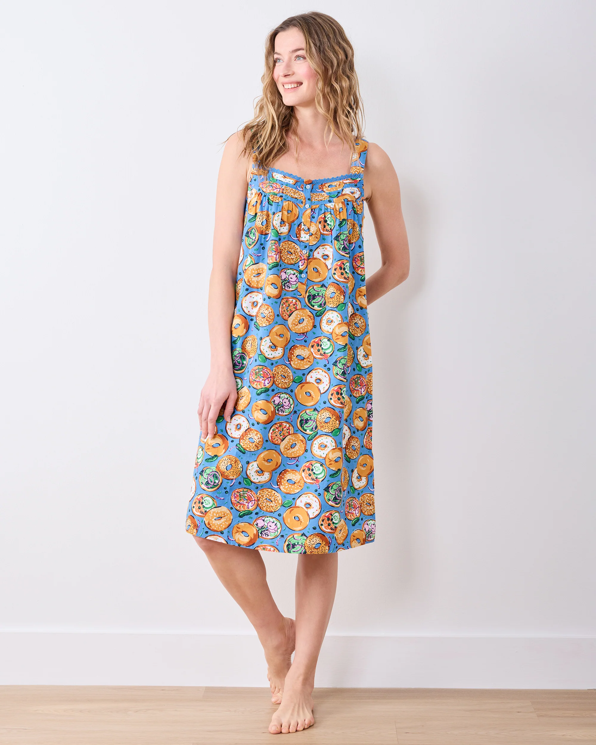Bagels & Schmear - Back To Bed Nightgown - Brunch Blues - Image 4