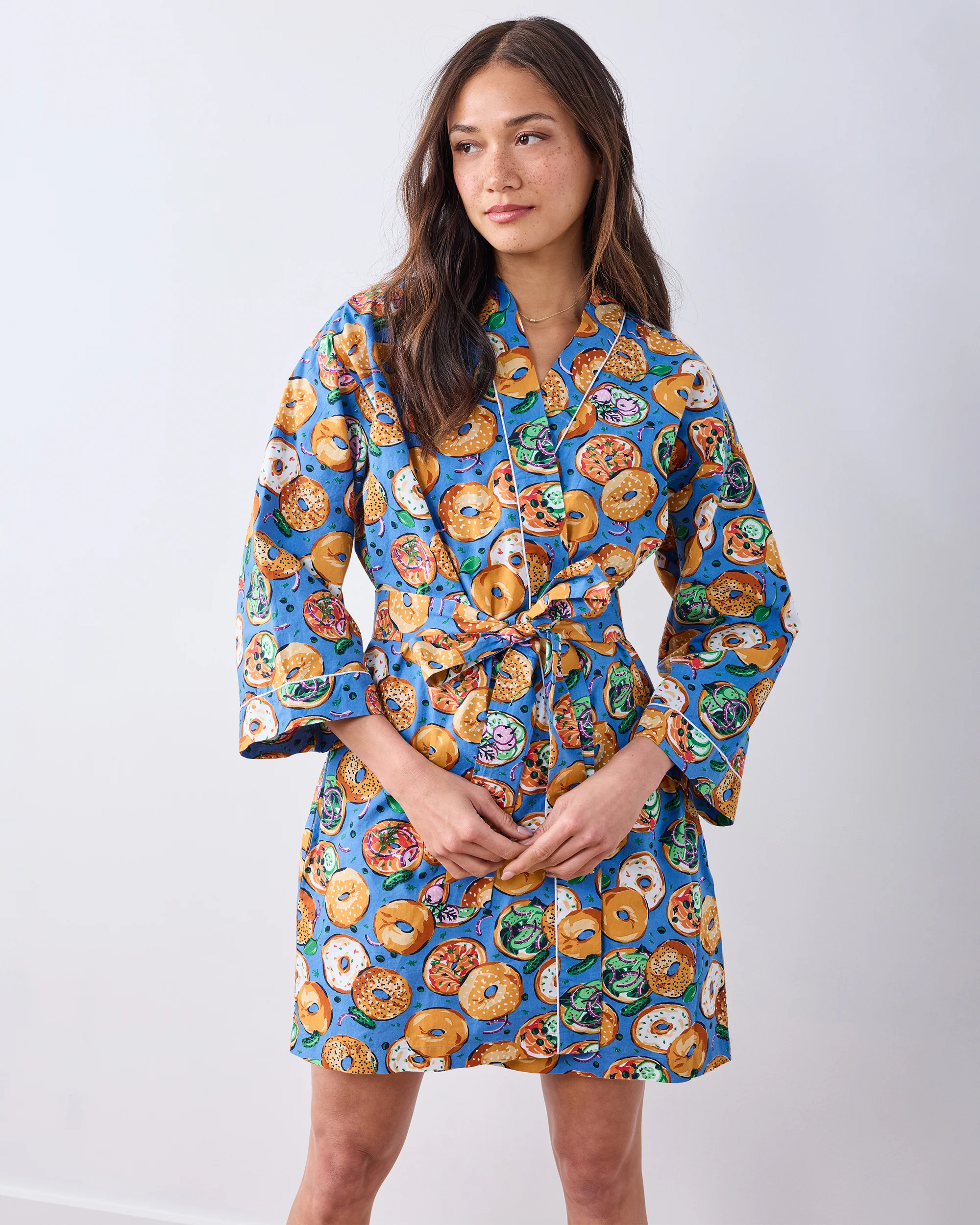 Bagels & Schmear - Getting Ready Robe - Brunch Blues - Image 3