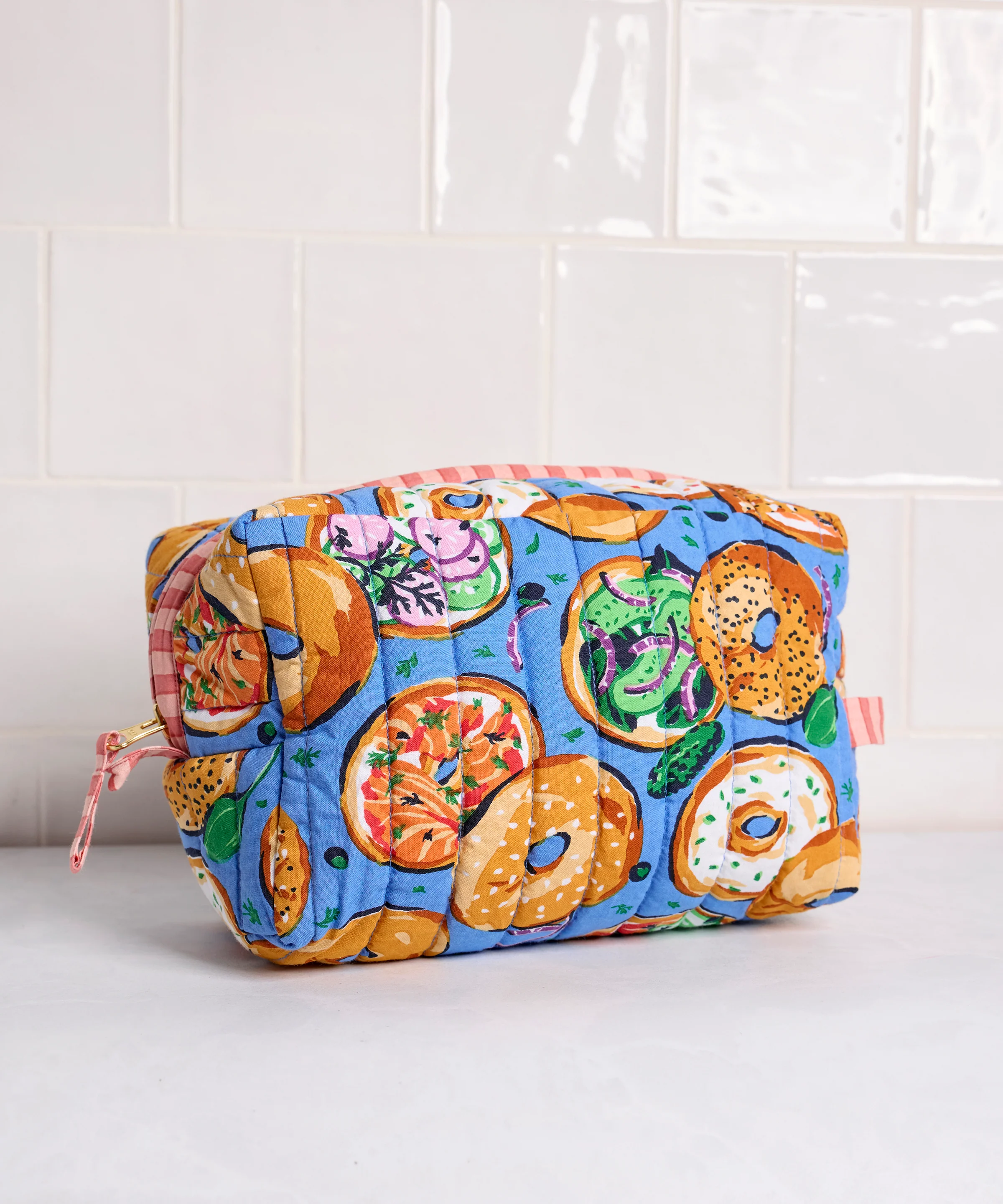 Bagels & Schmear - Quilted Pouch - Brunch Blues