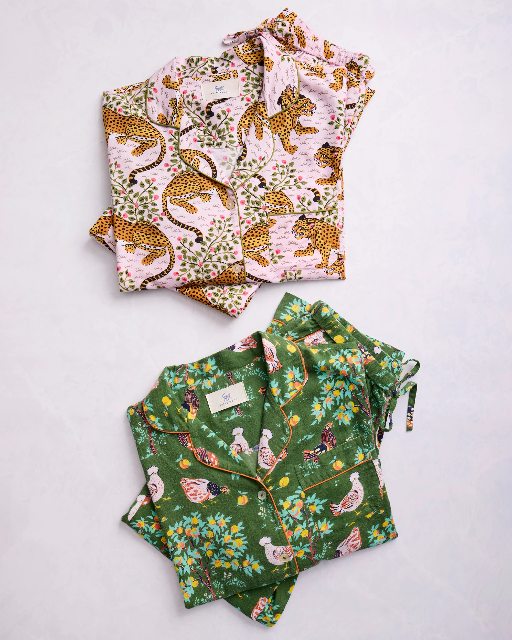 Bagheera & Hen House - Lighweight Flannel PJ Set Bundle - Multi