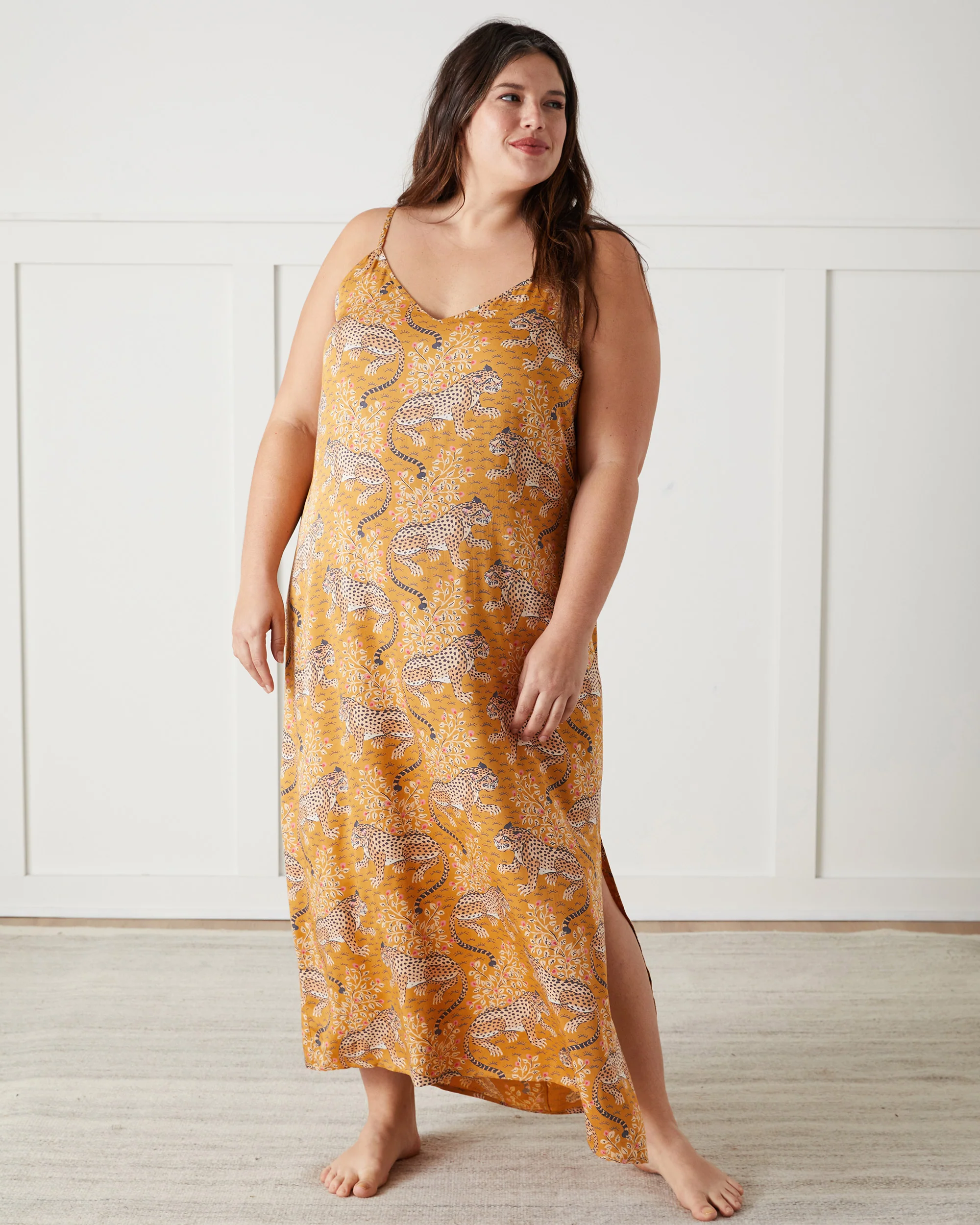Bagheera - Eco Satin Chic to Sleep Nightie - Tobacco - Image 5