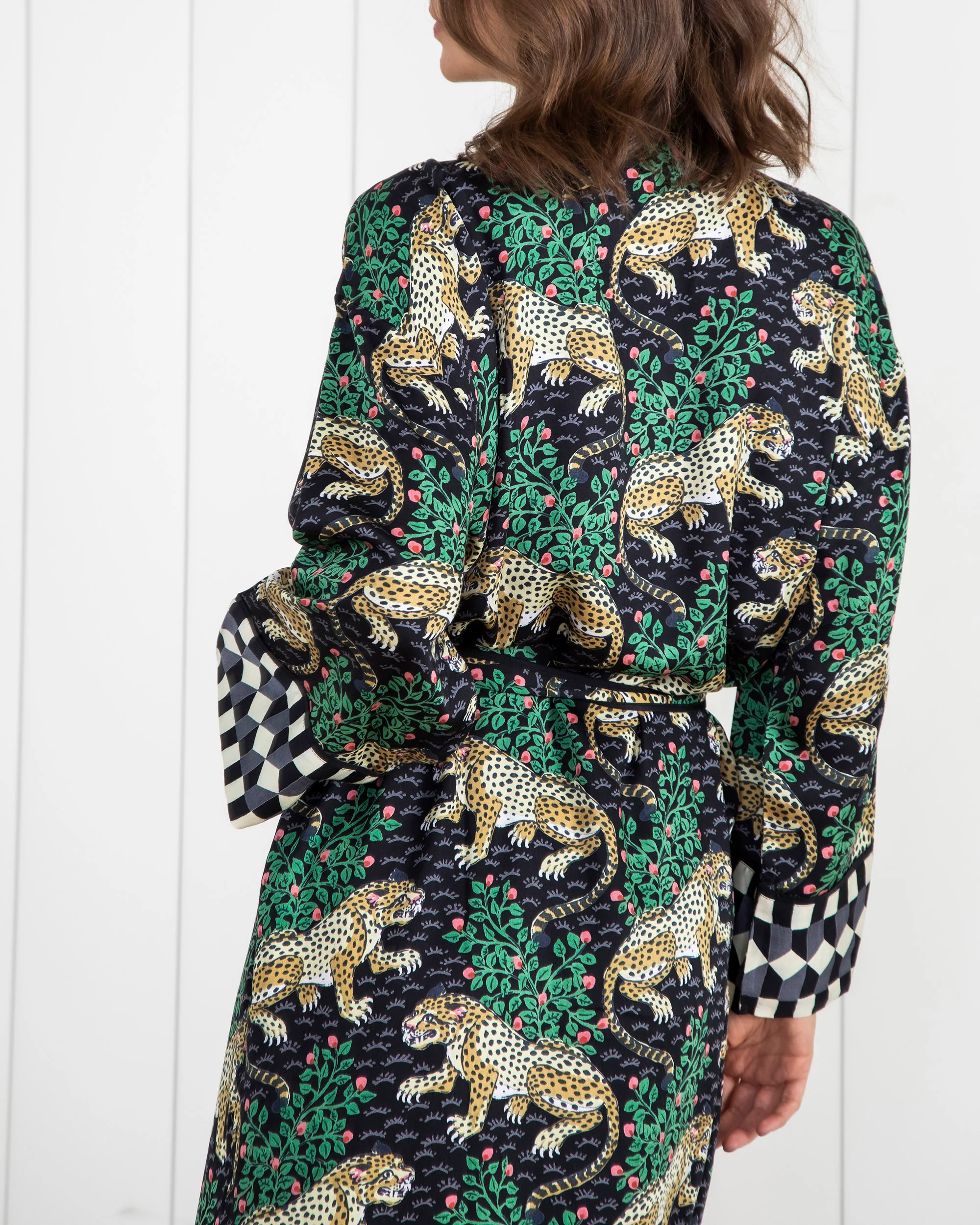 Bagheera - Eco Satin Robe - Ink - Image 6
