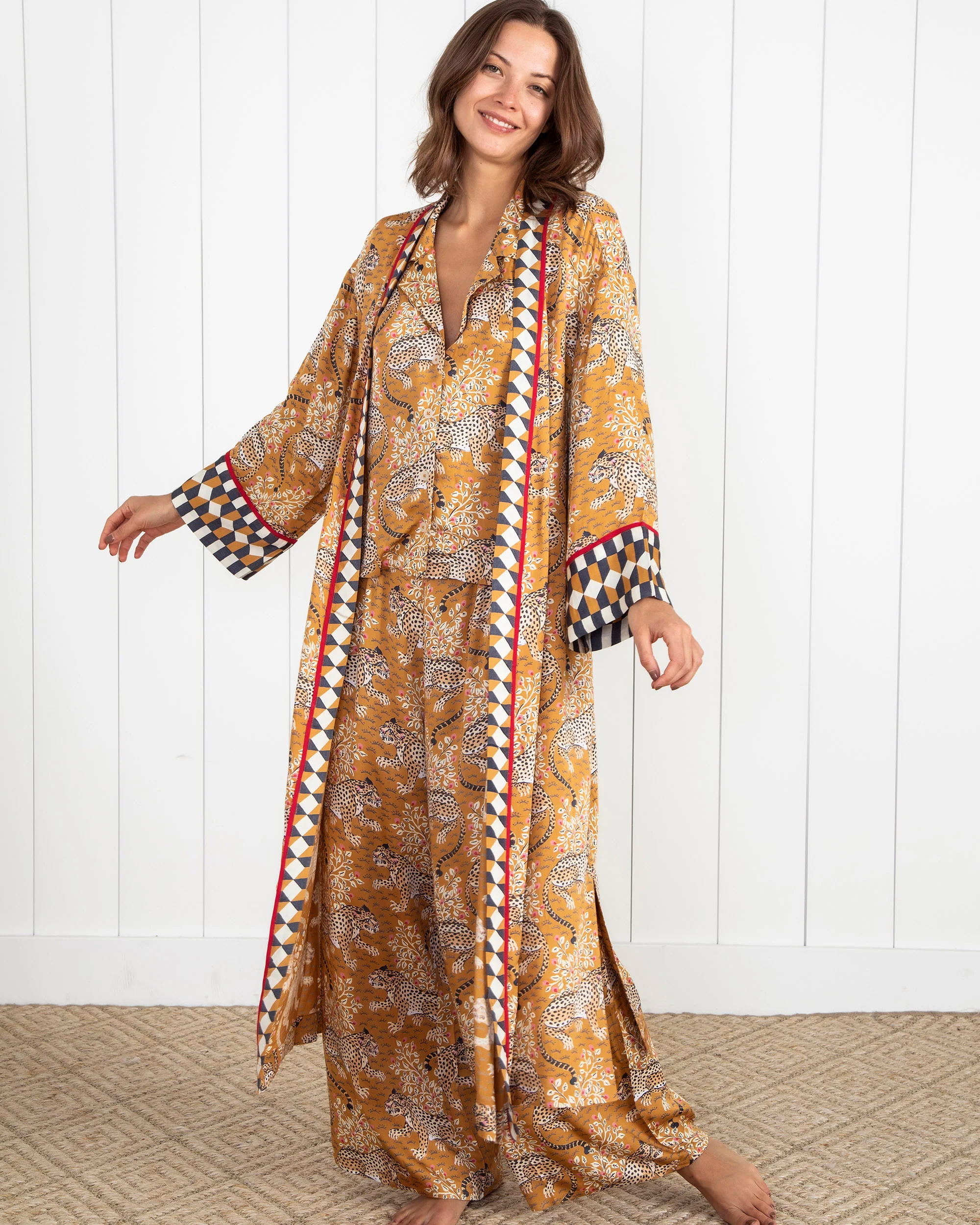 Bagheera - Eco Satin Robe - Tobacco - Image 5