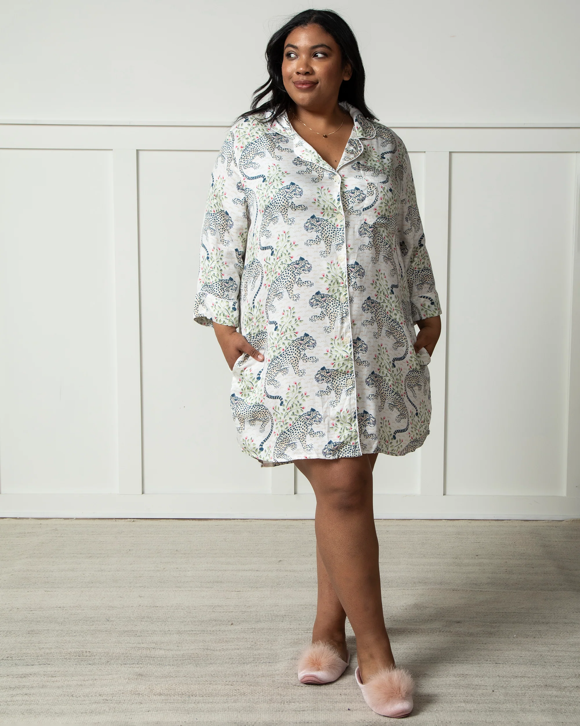 Bagheera - Eco Satin Sleep Shirt - Wedding Cake - Image 4