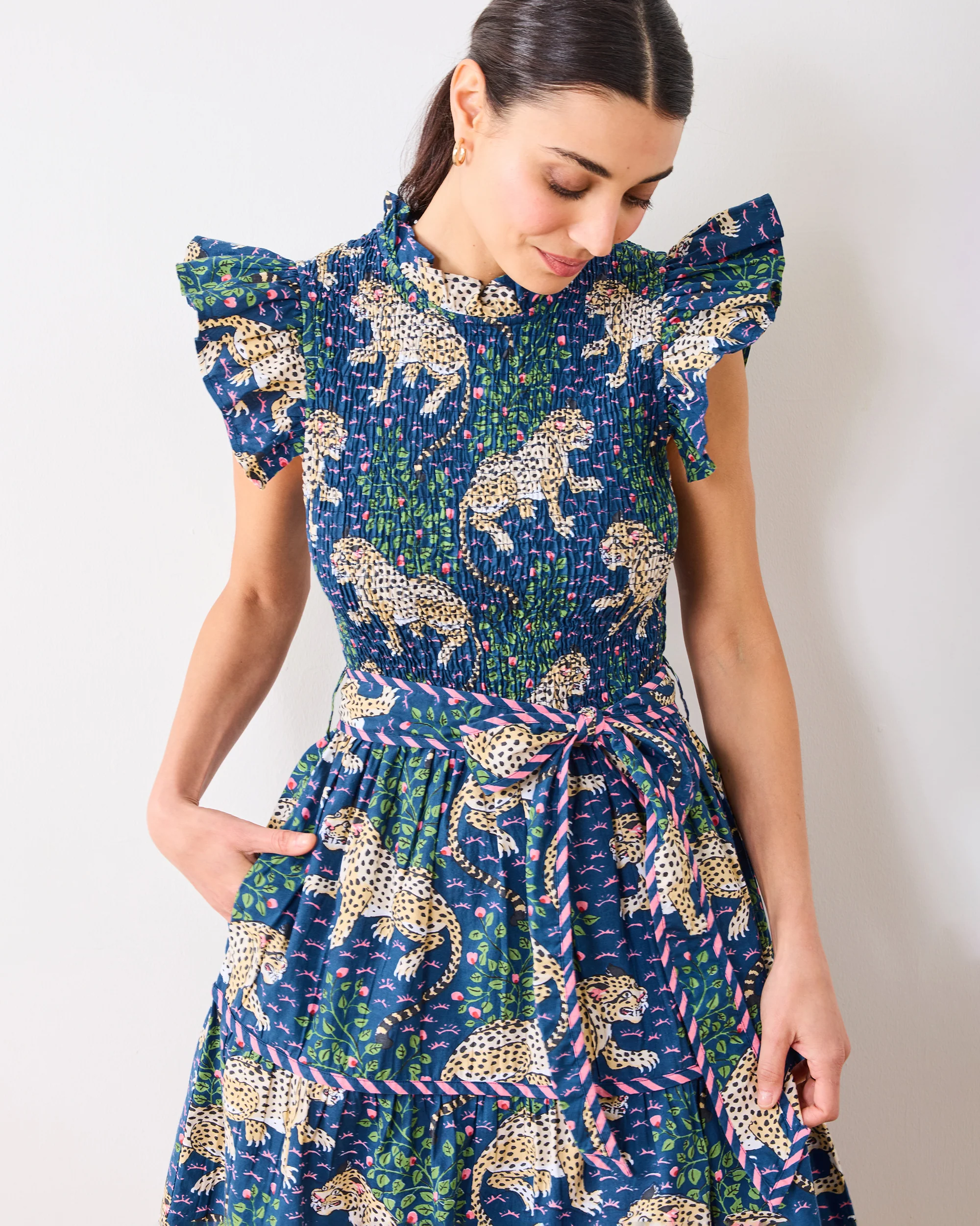 Bagheera - Let's Ruffle Dress - Navy - Image 4