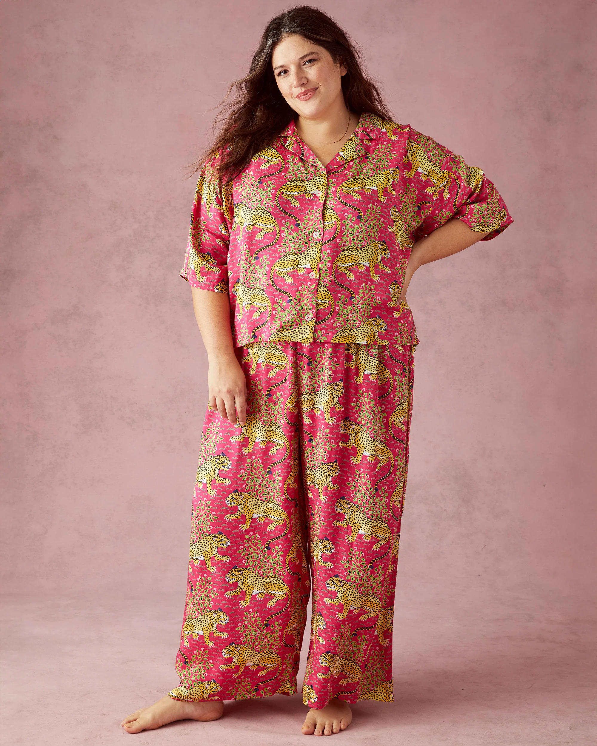 Camel's Courtyard & Bagheera - Eco Satin Wildest Dreams Set Bundle - Avocado/Hot Pink - Image 2