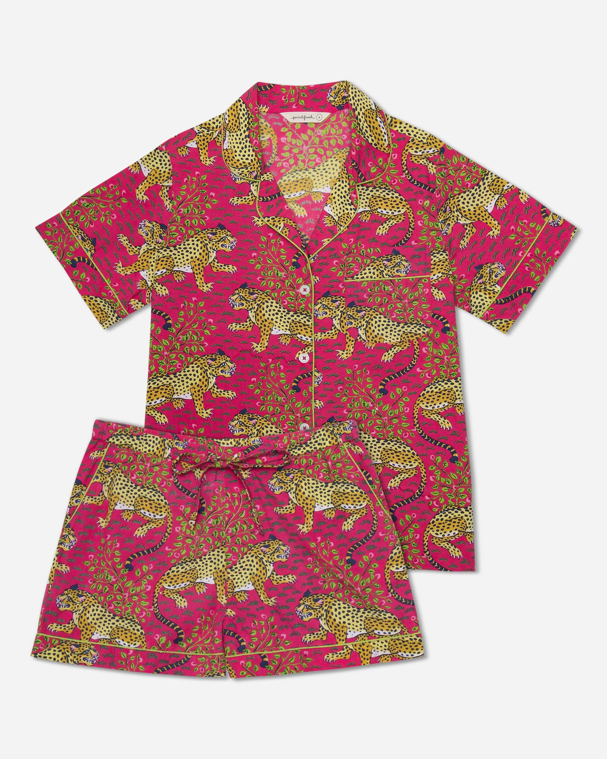 Bagheera - Petite Short PJ Set - Hot Pink - Image 5