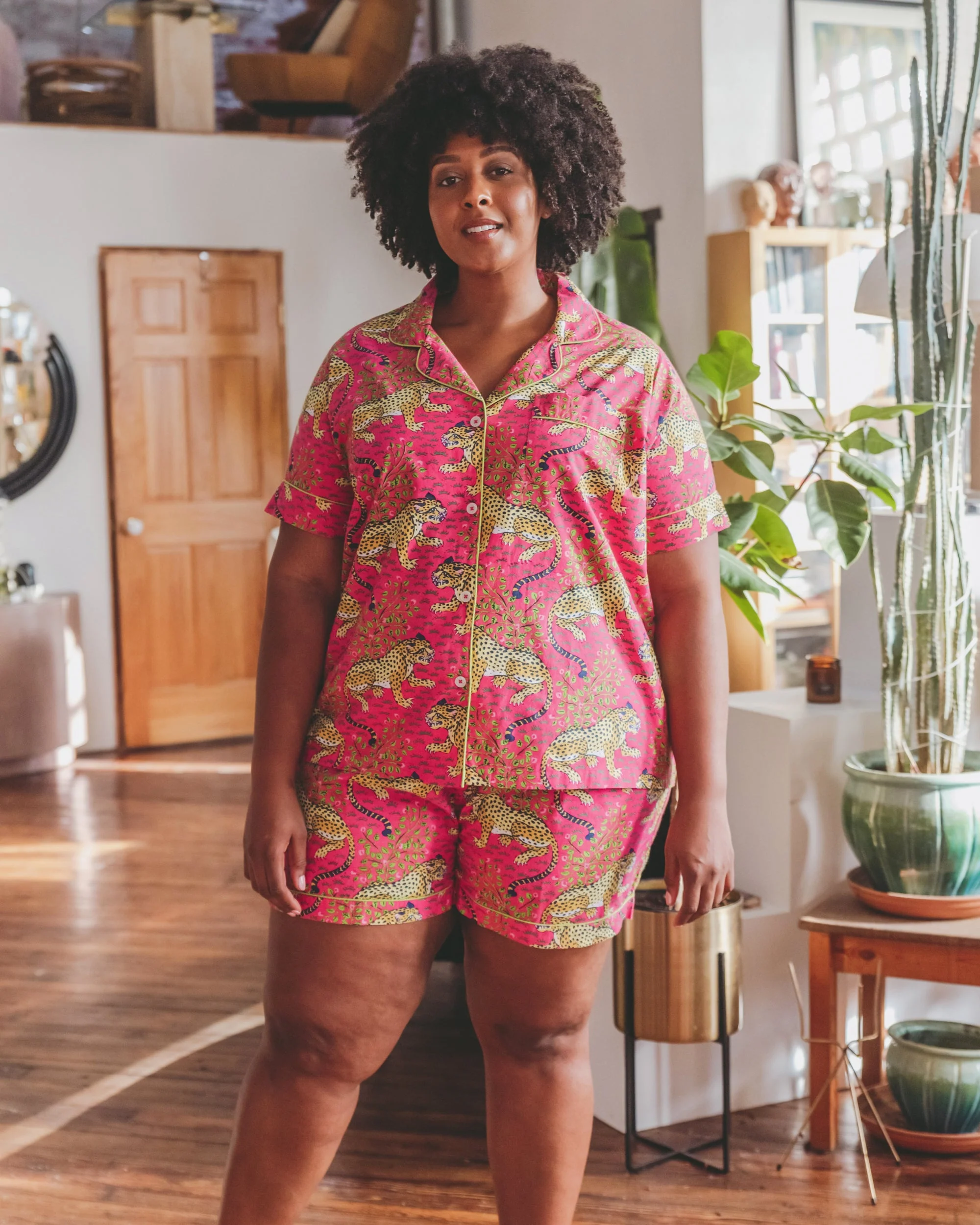 Bagheera - Petite Short PJ Set - Hot Pink - Image 6