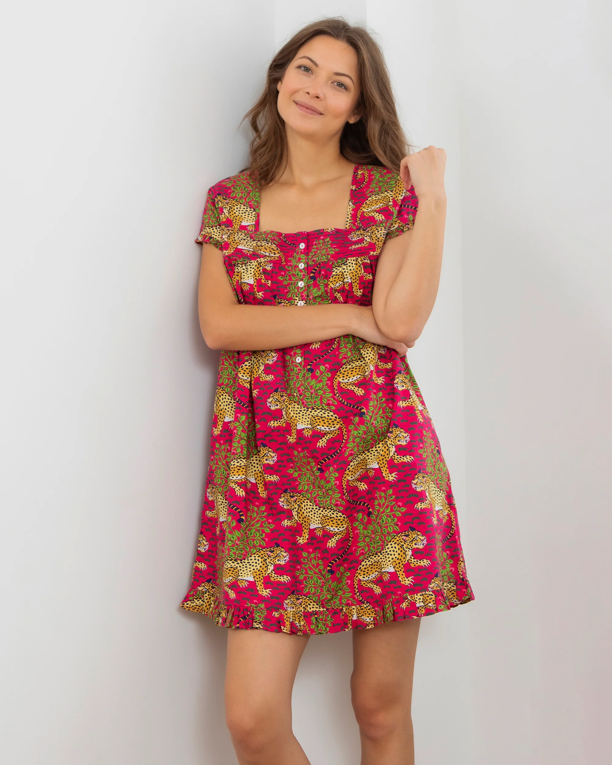 Bagheera - Pintuck Nightgown - Hot Pink - Image 6