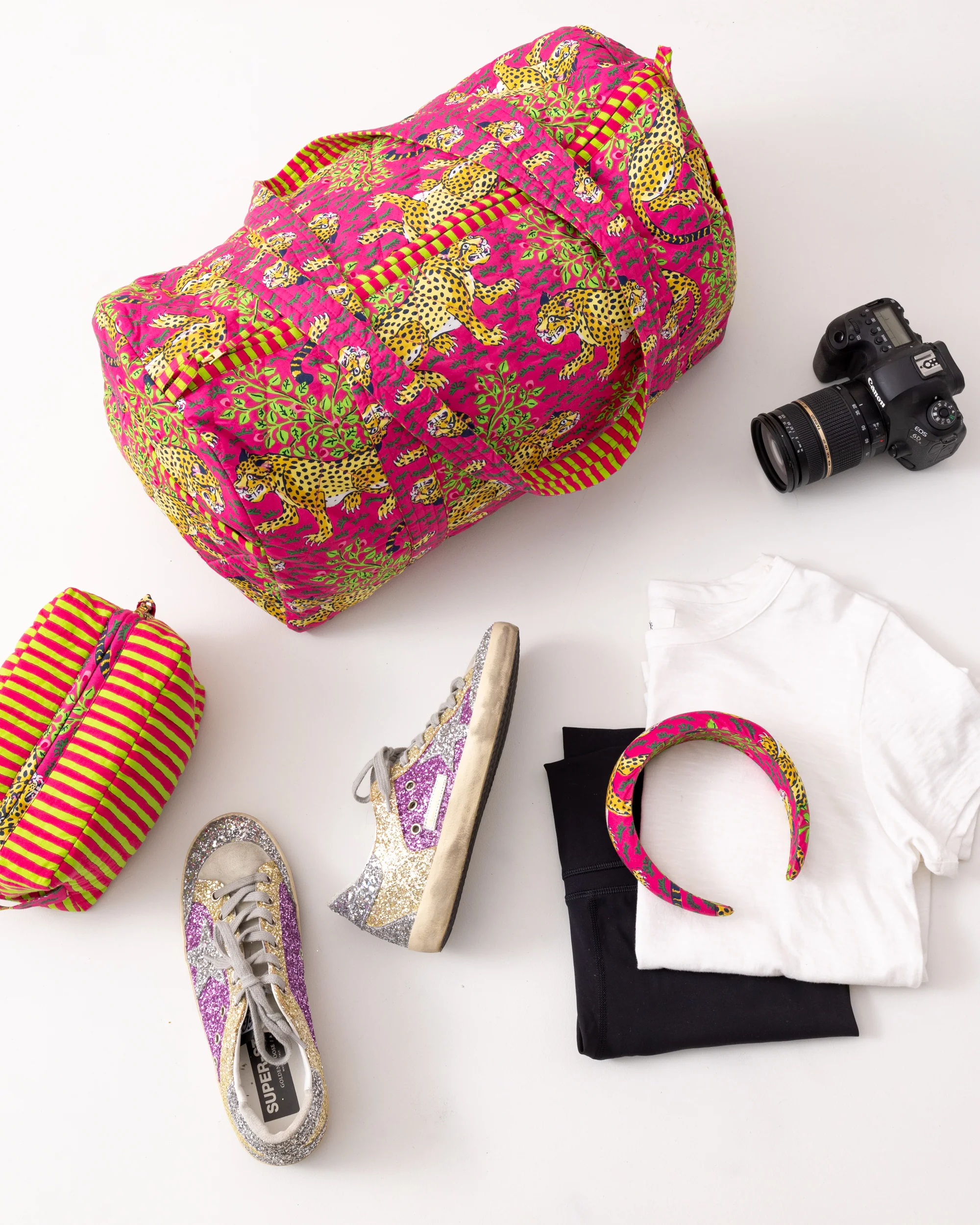Bagheera - Quilted Duffle Bag - Hot Pink - Image 6