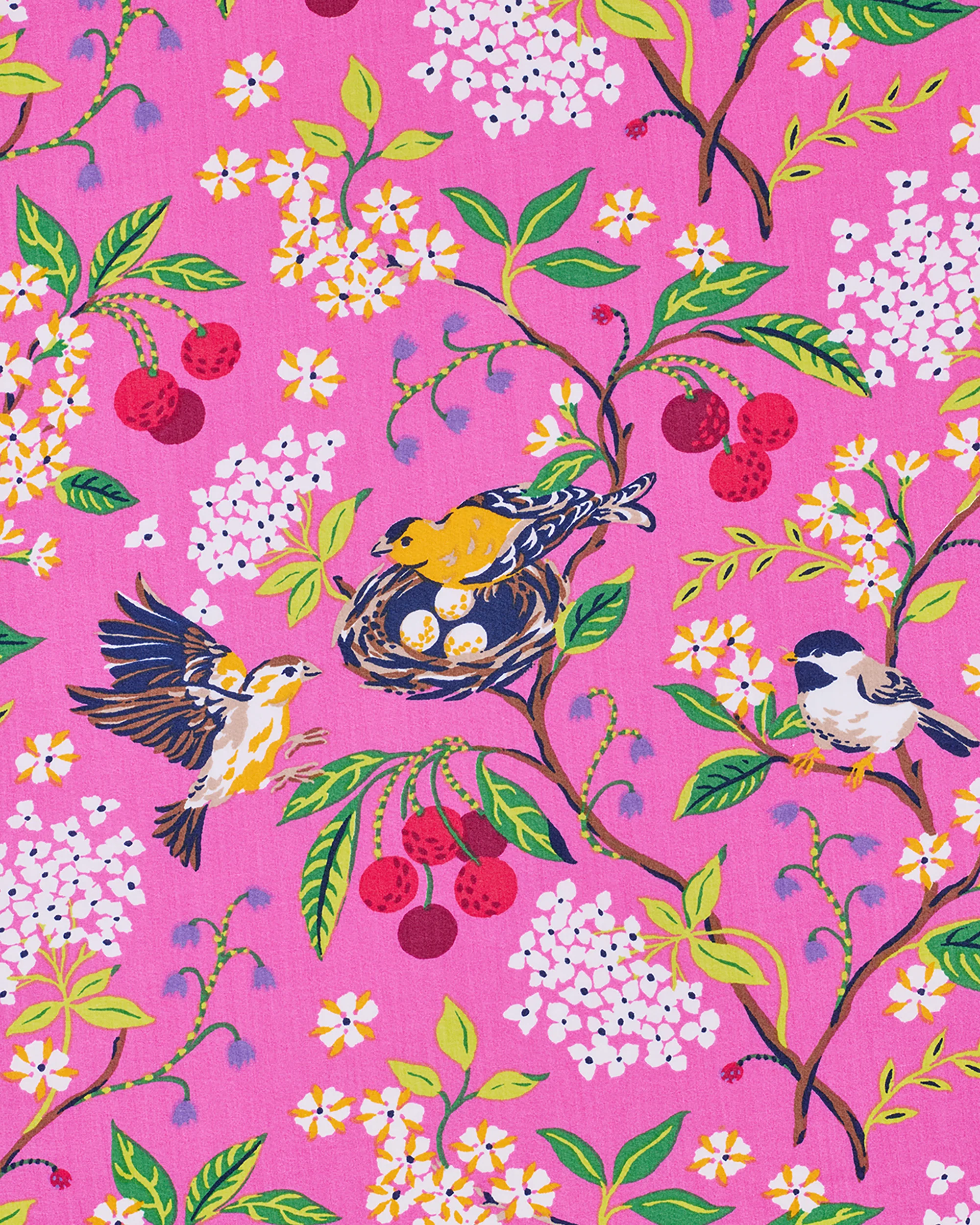 Bird & Blossom - Long PJ Set - Fuchsia Berry - Image 7