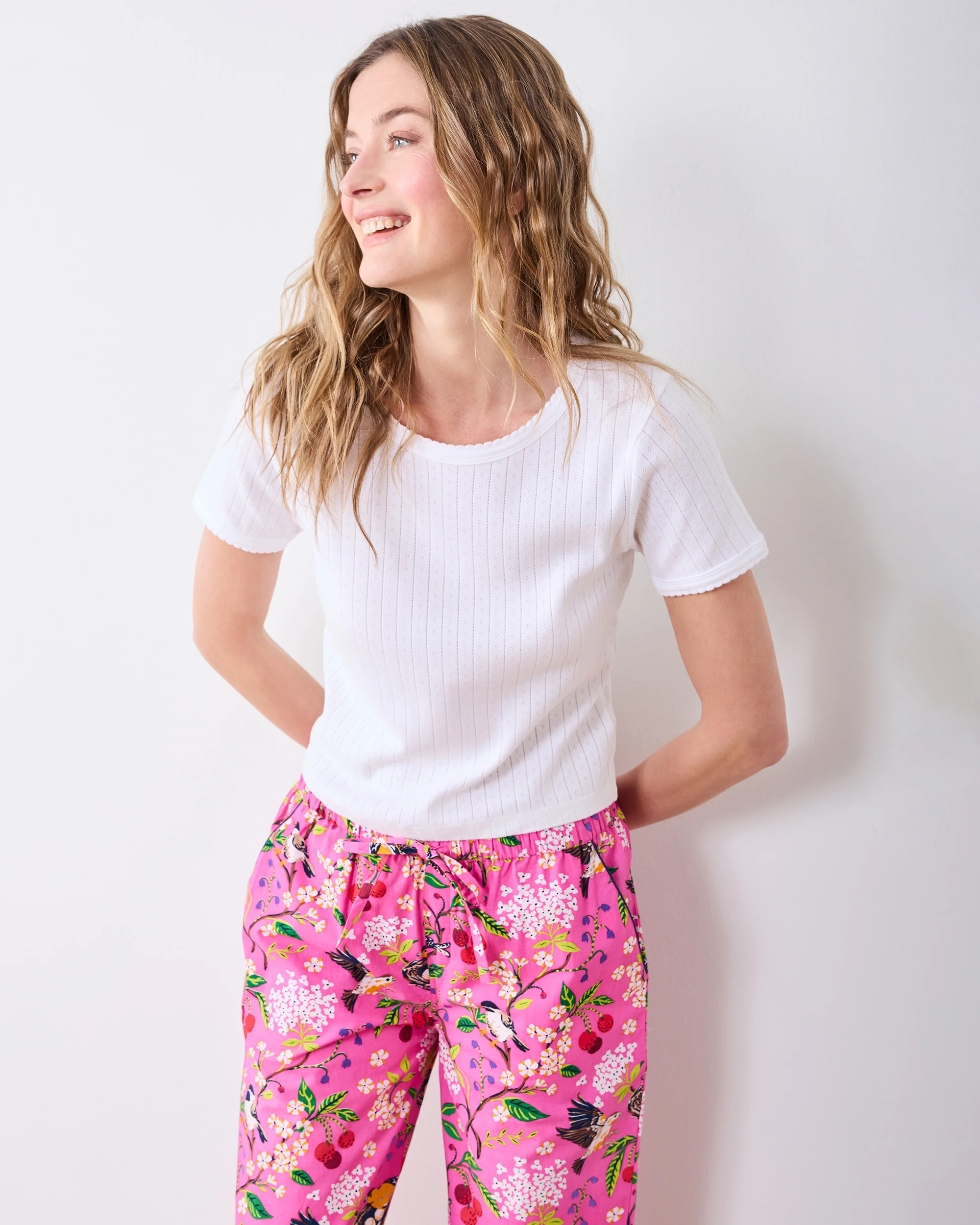 Bird & Blossom - Petite PJ Pants - Fuchsia Berry - Image 5