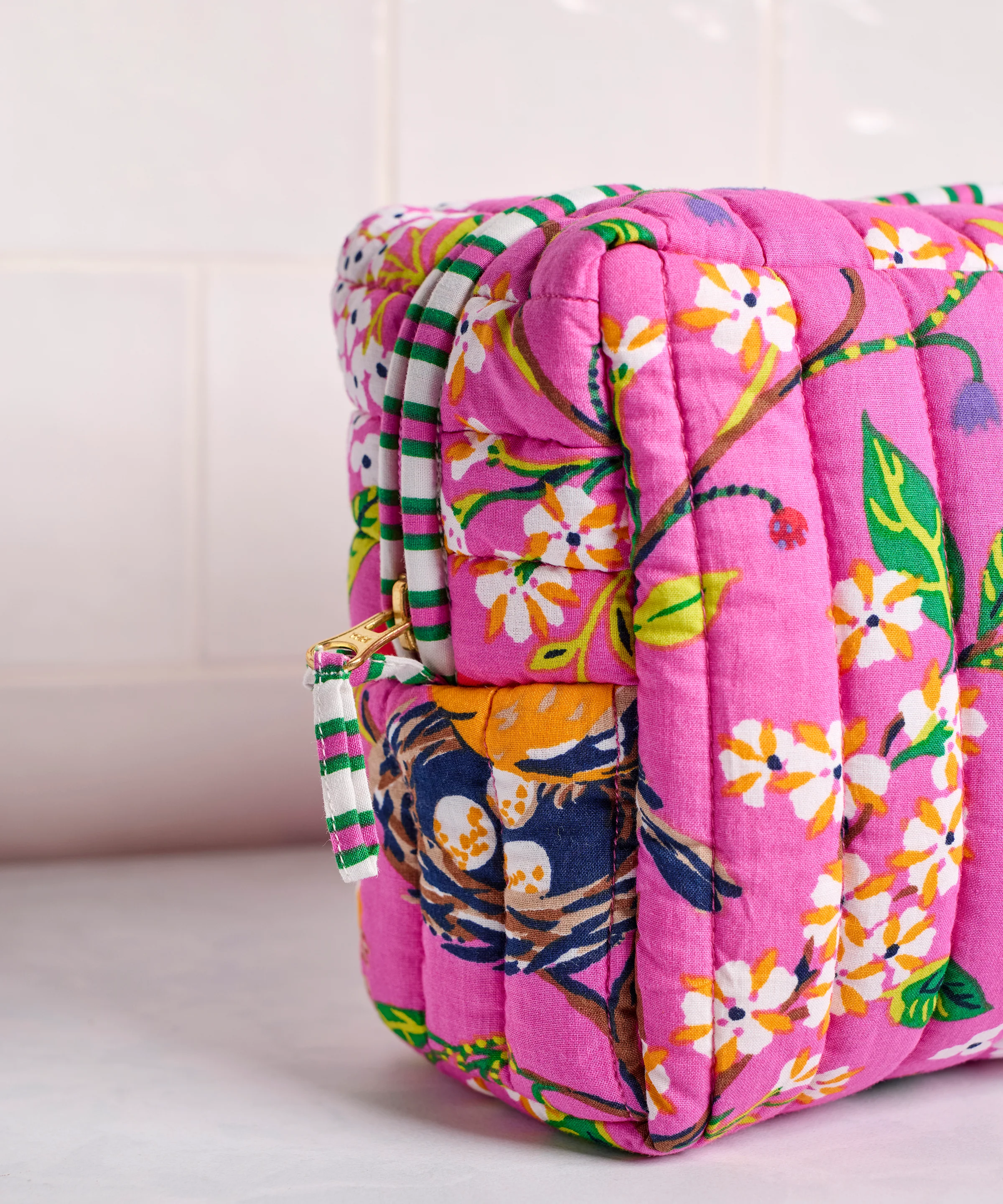 Bird & Blossom - Three's Best Pouch Set - Fuchsia Berry - Image 3