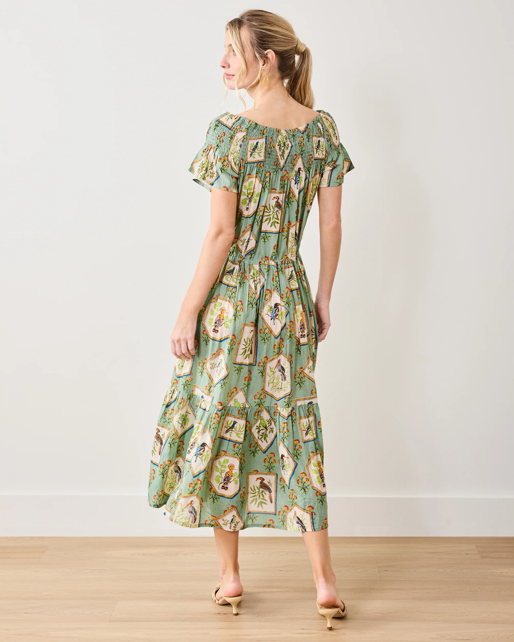 Birds Of India - Eyes on You Dress - Sage - Image 5