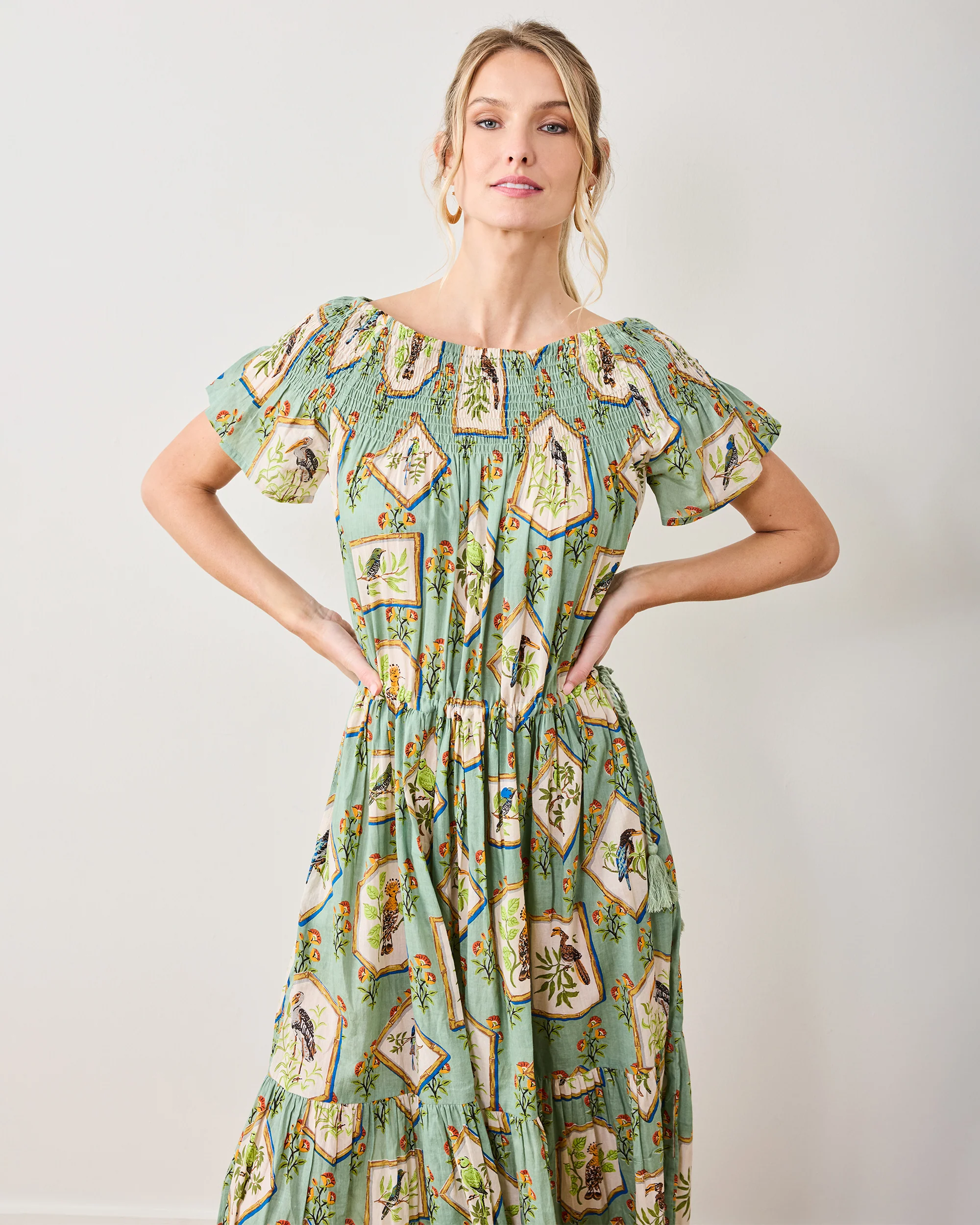 Birds Of India - Eyes on You Dress - Sage - Image 6