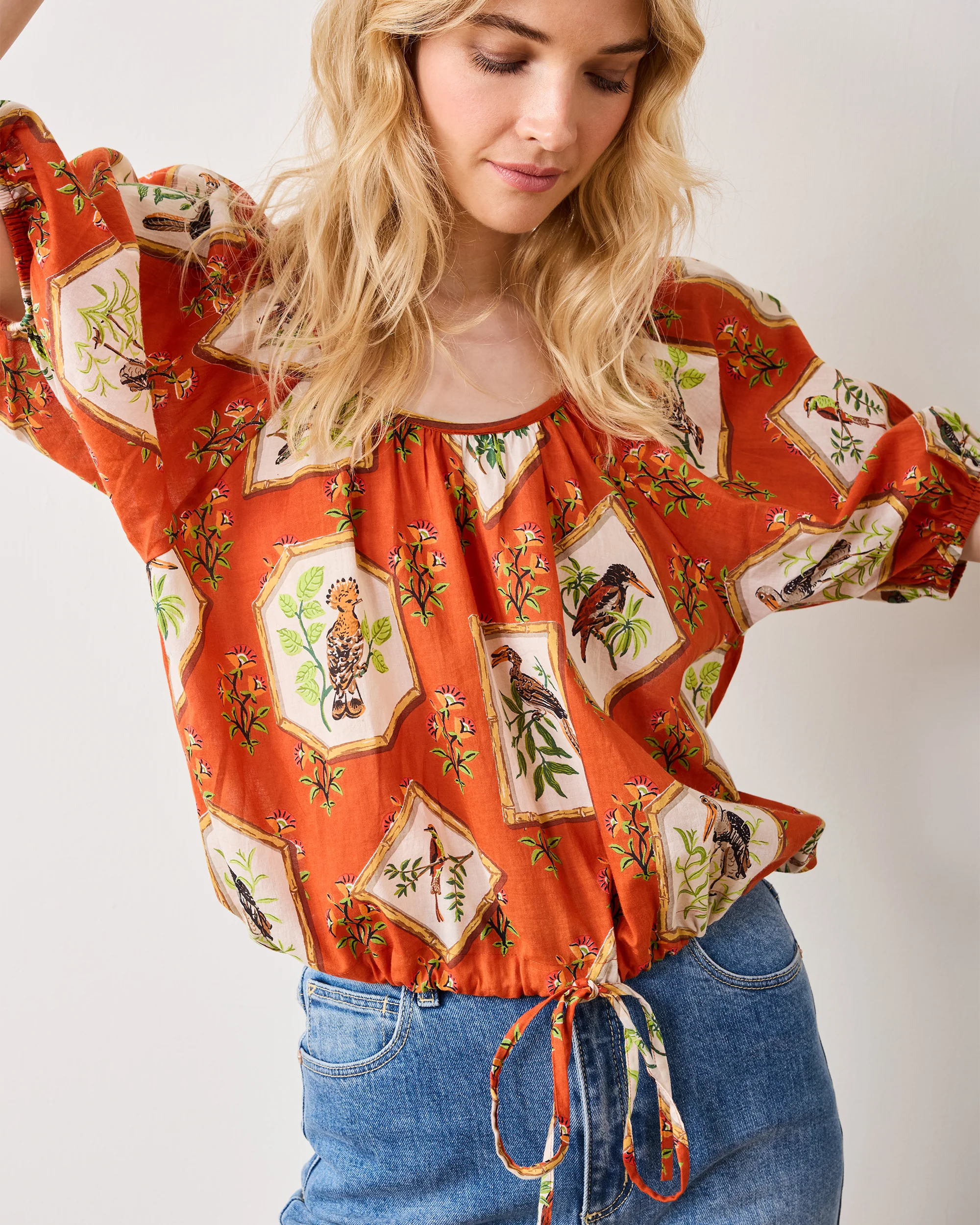 Birds of India - Piper Blouse - Copper - Image 4