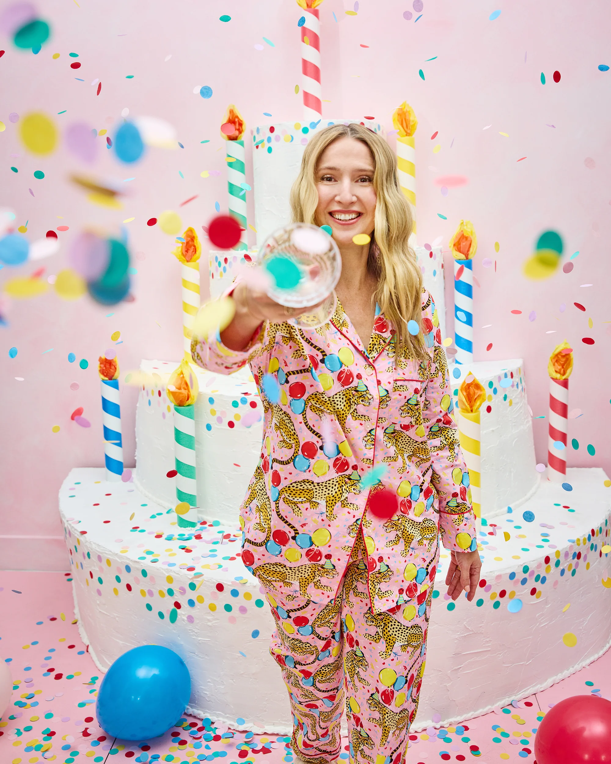 Birthday Bagheera - Long PJ Set - Pink Confetti - Image 4