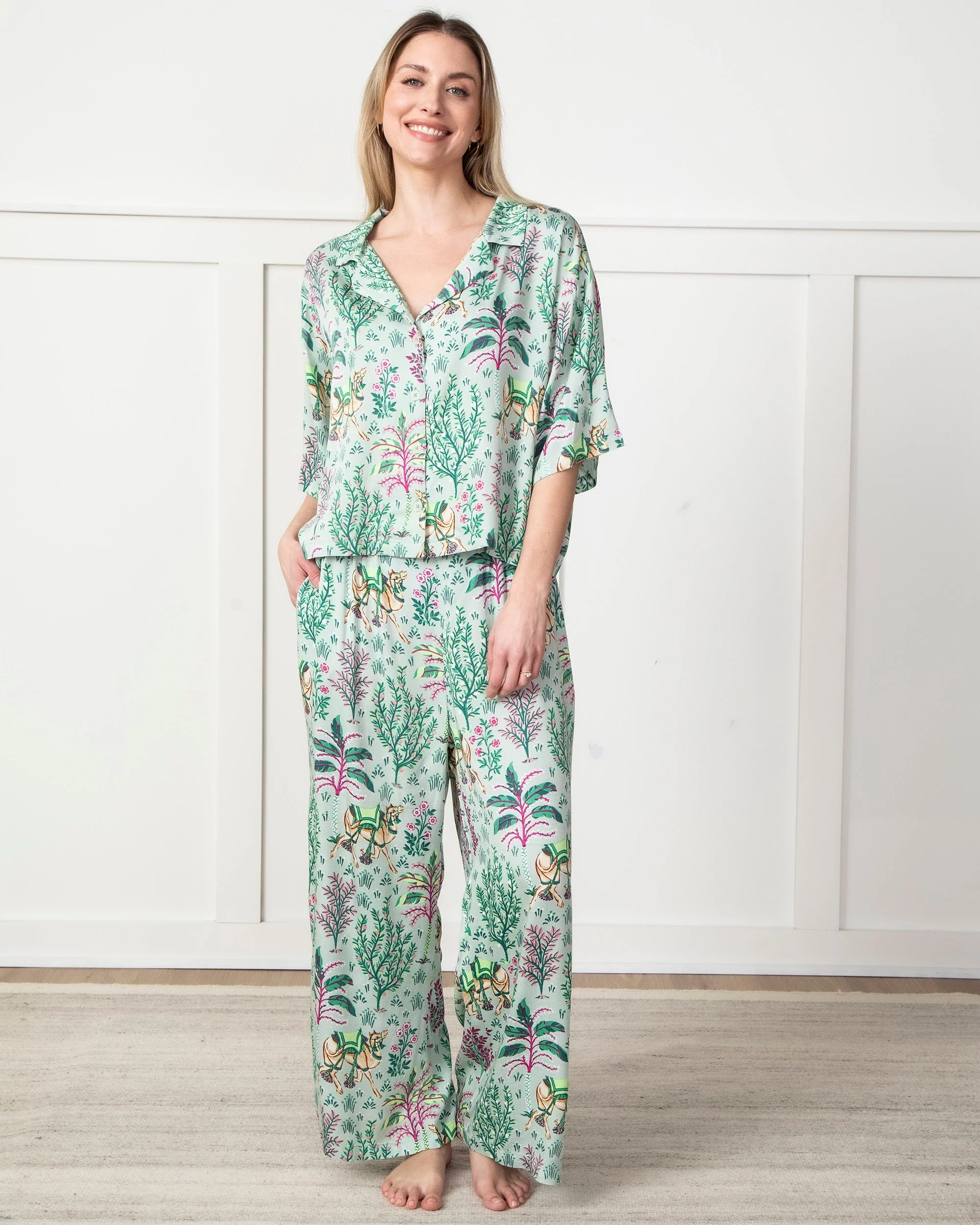Camel's Courtyard - Petite Eco Satin Wildest Dreams Set - Avocado - Image 3