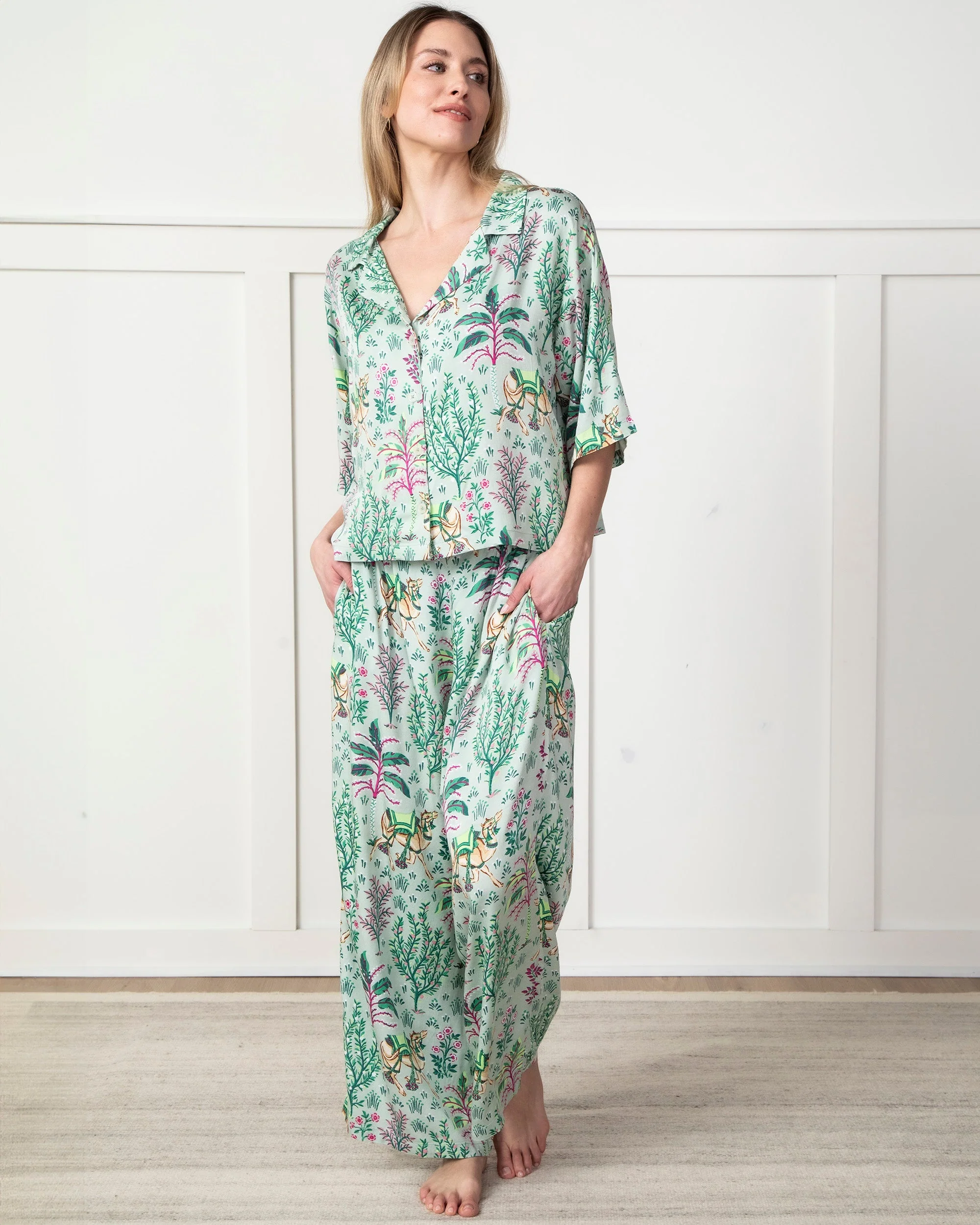 Camel's Courtyard - Petite Eco Satin Wildest Dreams Set - Avocado - Image 4