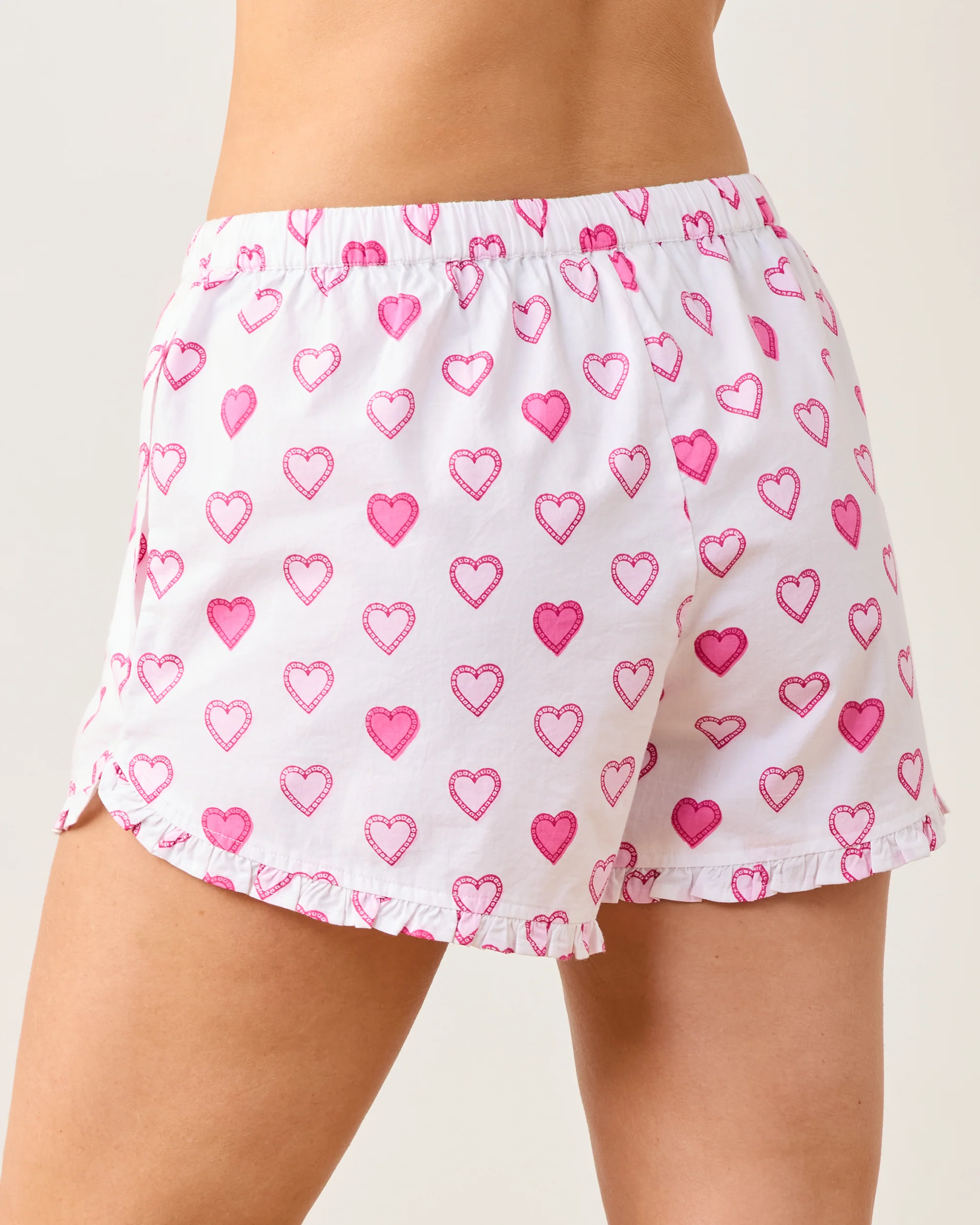 Candy Hearts - Ruffle Shorts - Pale Pink - Image 5