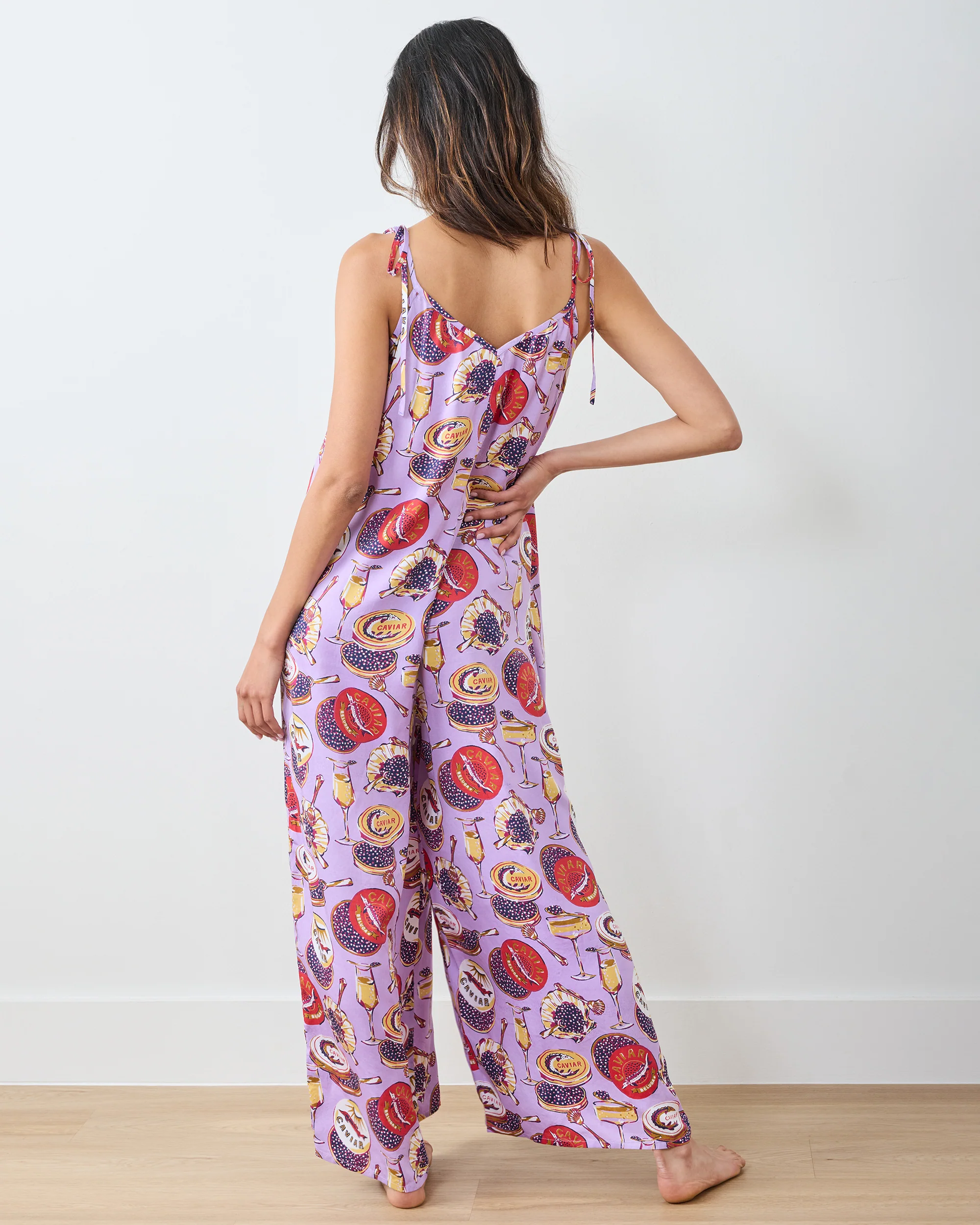 Champagne & Caviar - Eco Satin Jaipur Jumpsuit - Lavender Spritz - Image 4