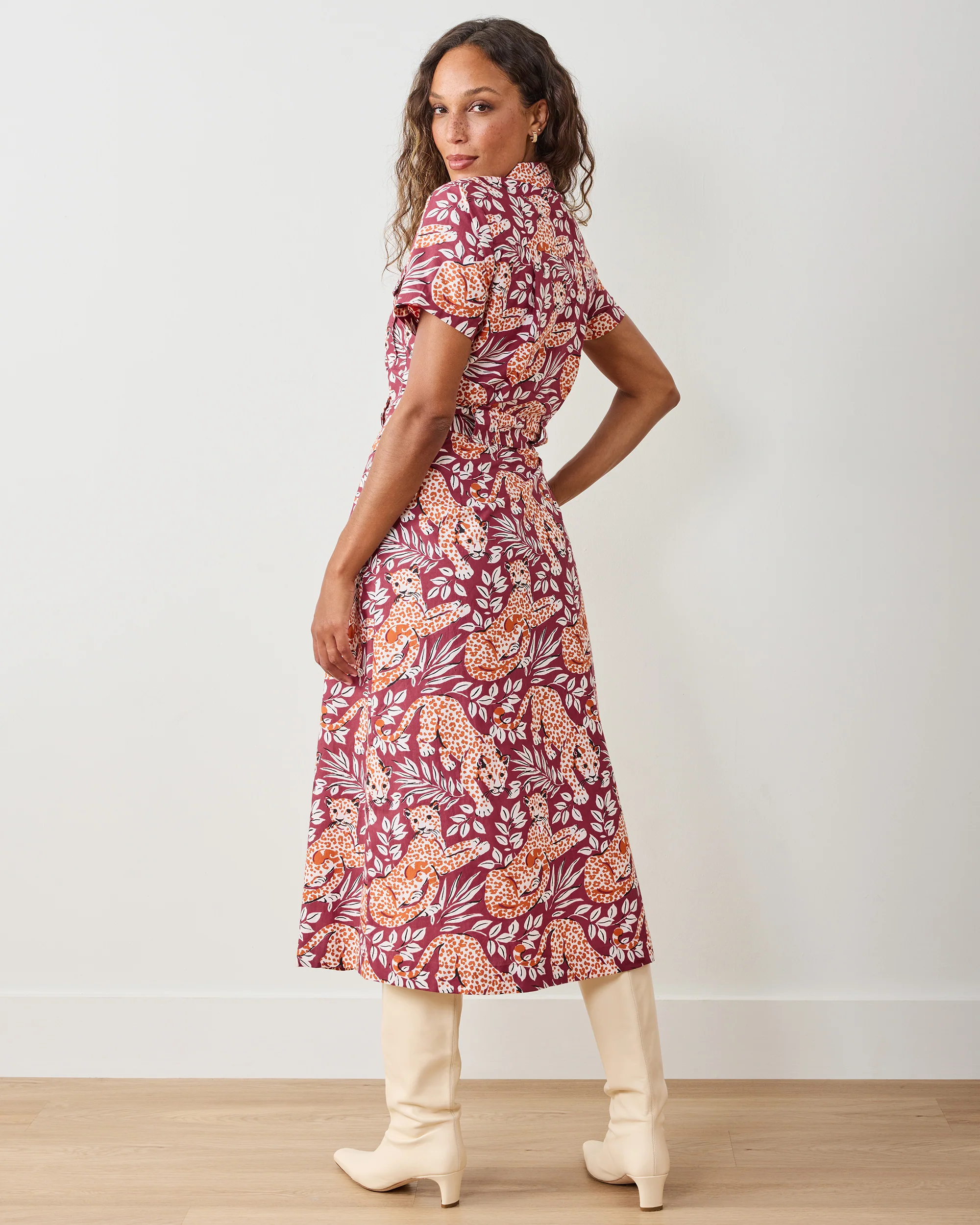 City Cats - Juliette Dress - Maroon Night - Image 5