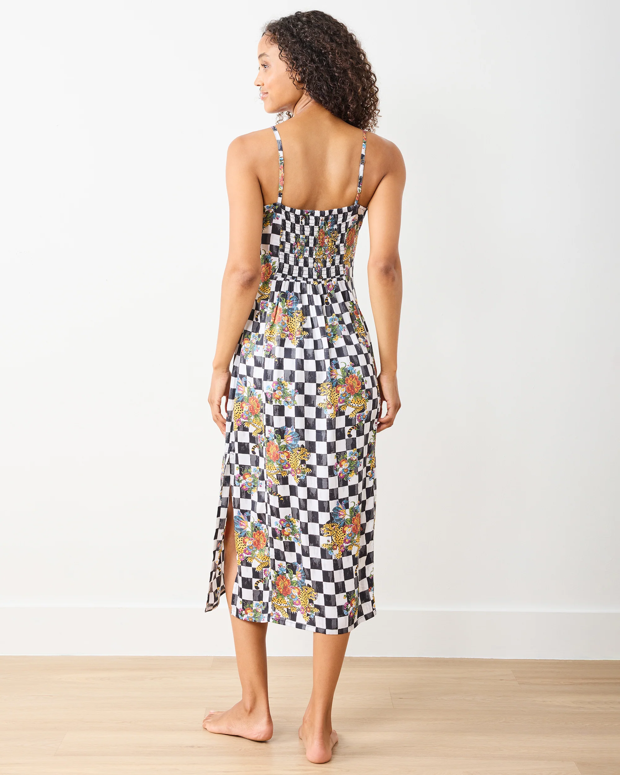 Courtly Check Bagheera - Eco Satin Chic to Sleep Nightie - Floral - Image 5