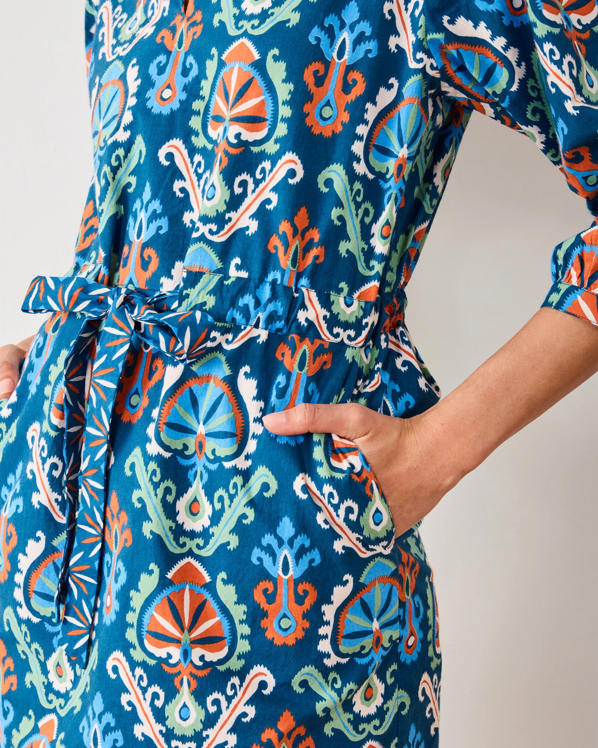 Eclectic Ikat - Genevieve Dress - Navy - Image 3