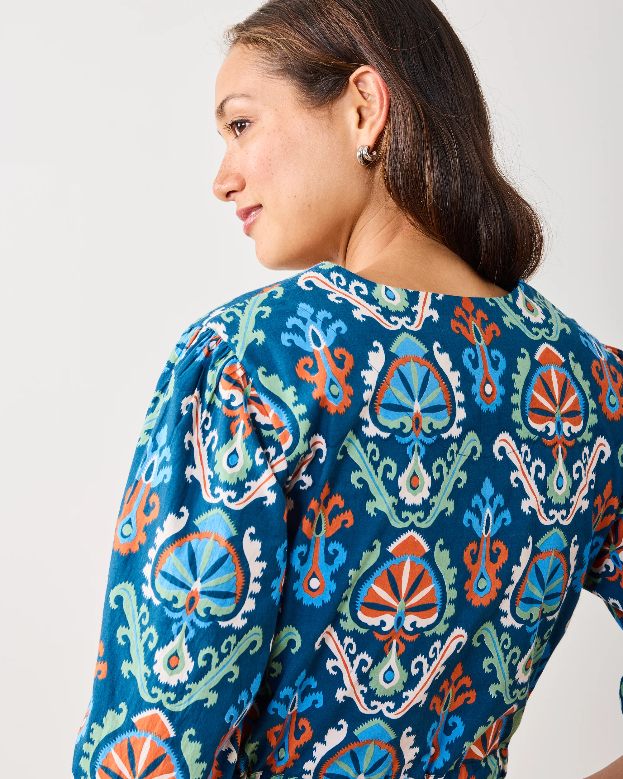 Eclectic Ikat - Genevieve Dress - Navy - Image 5