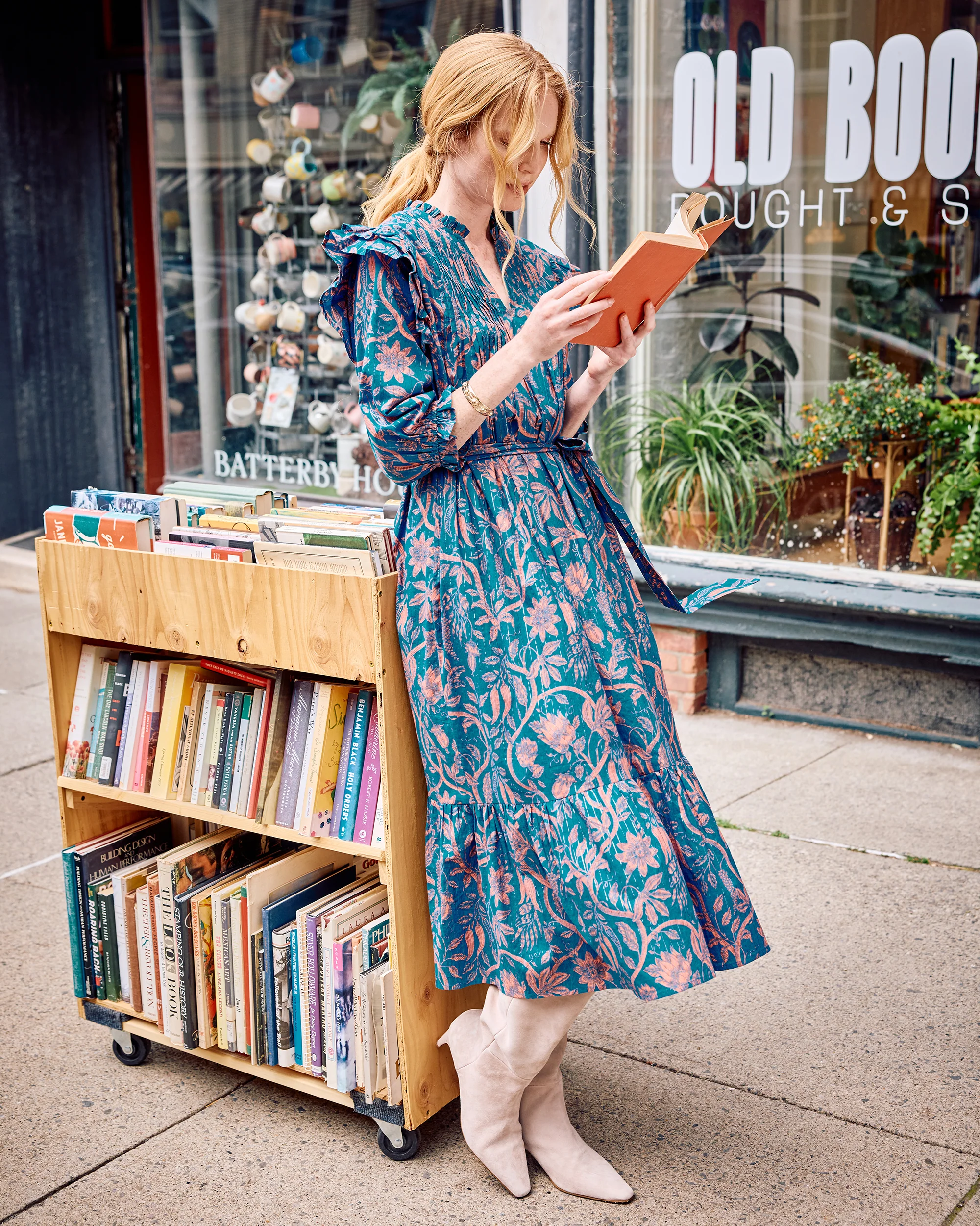 Etched Vine - Sawyer Dress - Turquoise Blush - Image 3