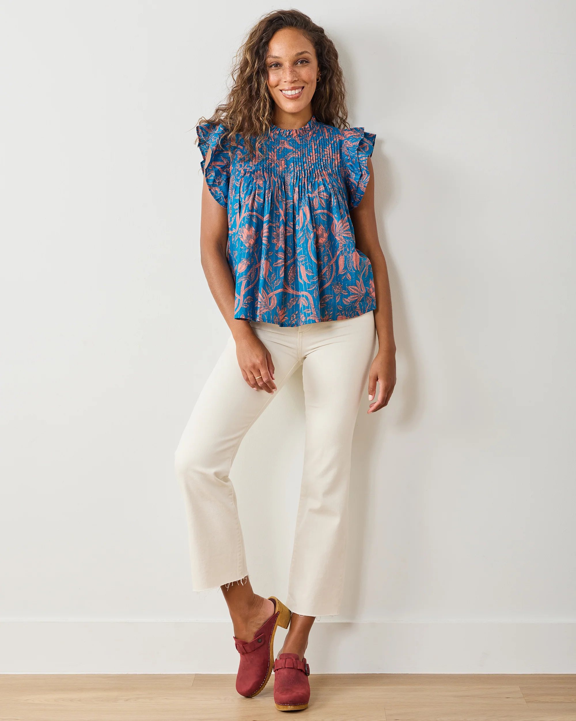 Etched Vine - When In Doubt Blouse - Turquoise Blush - Image 3