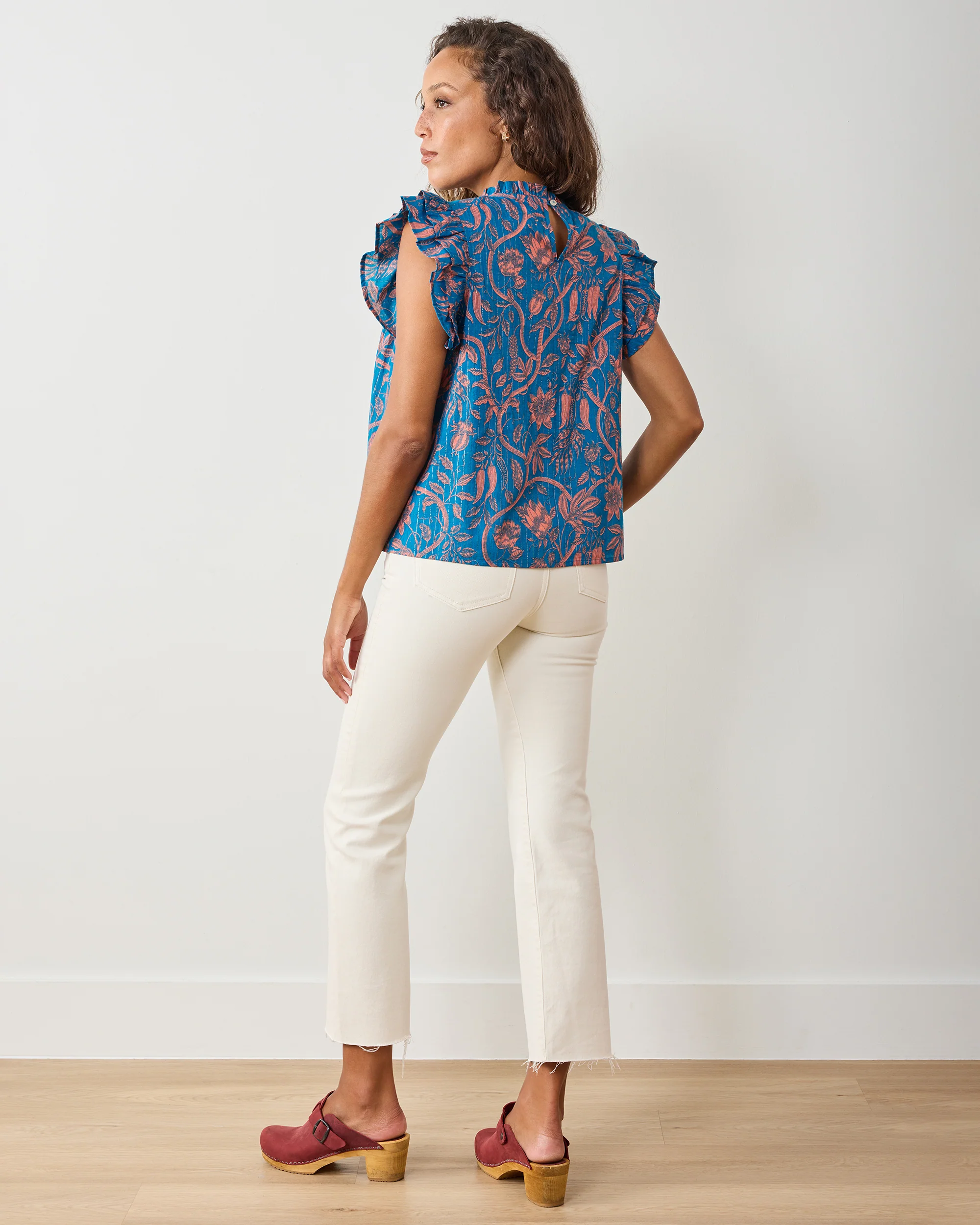 Etched Vine - When In Doubt Blouse - Turquoise Blush - Image 4