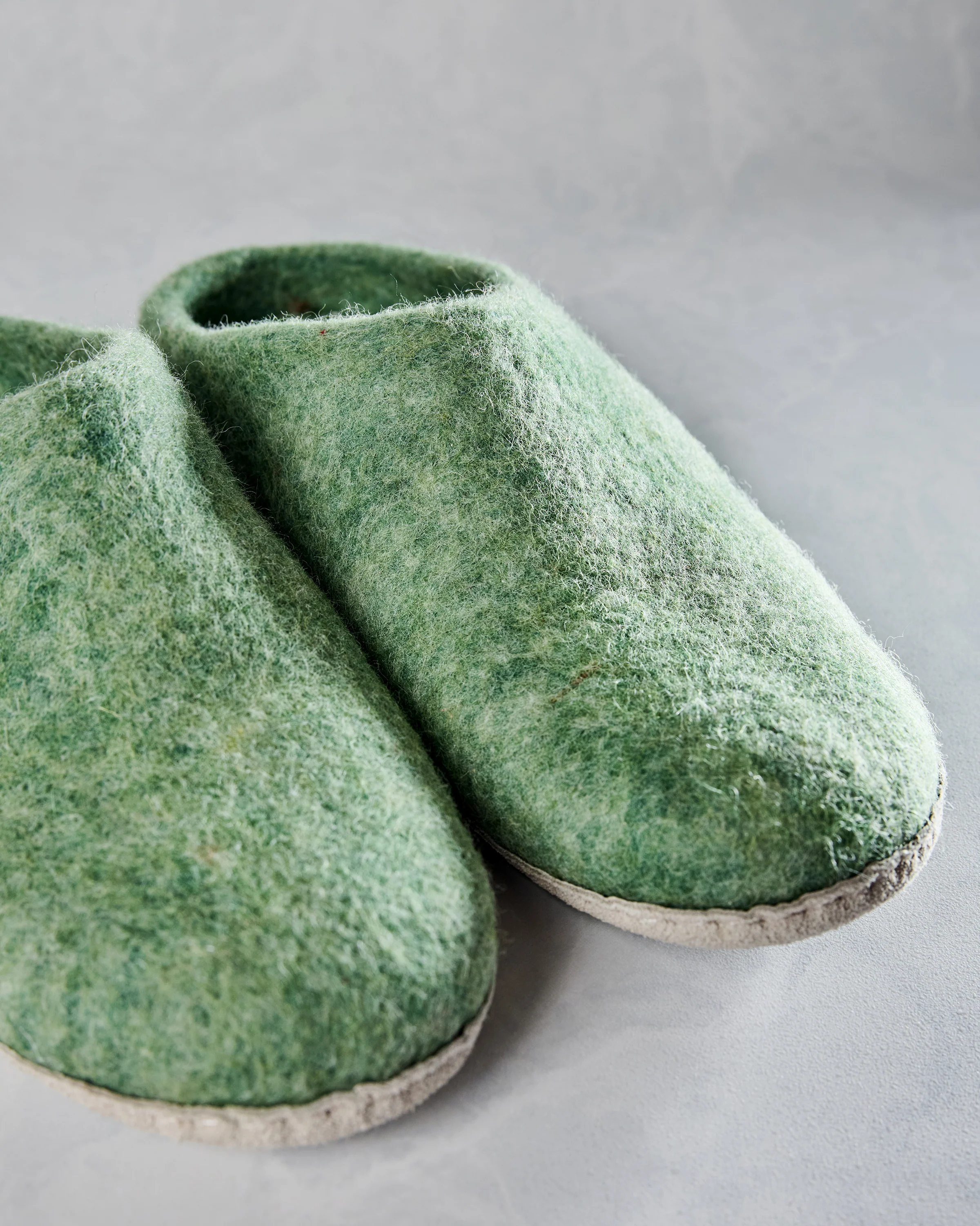 Eucalyptus Green - Organic Merino Wool Slippers - Fuzzy Cove - Image 4