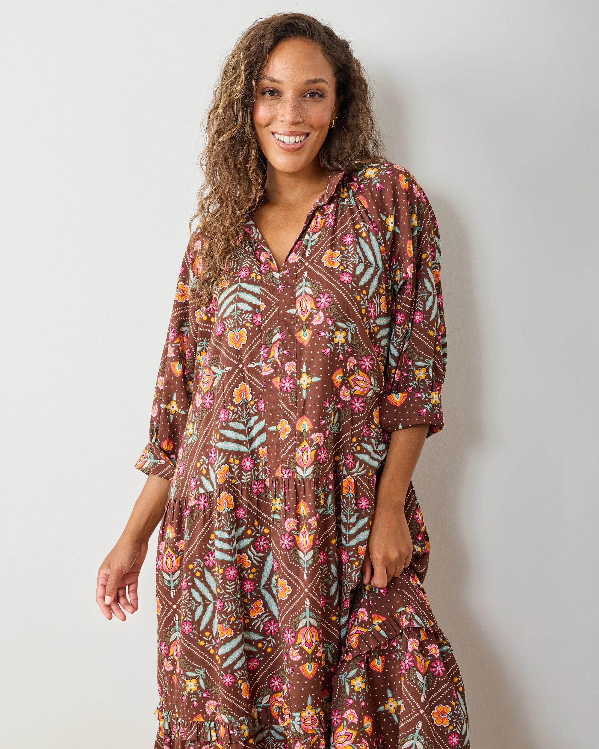 Floral Bandana - Fayette Dress - Tanned Copper - Image 4