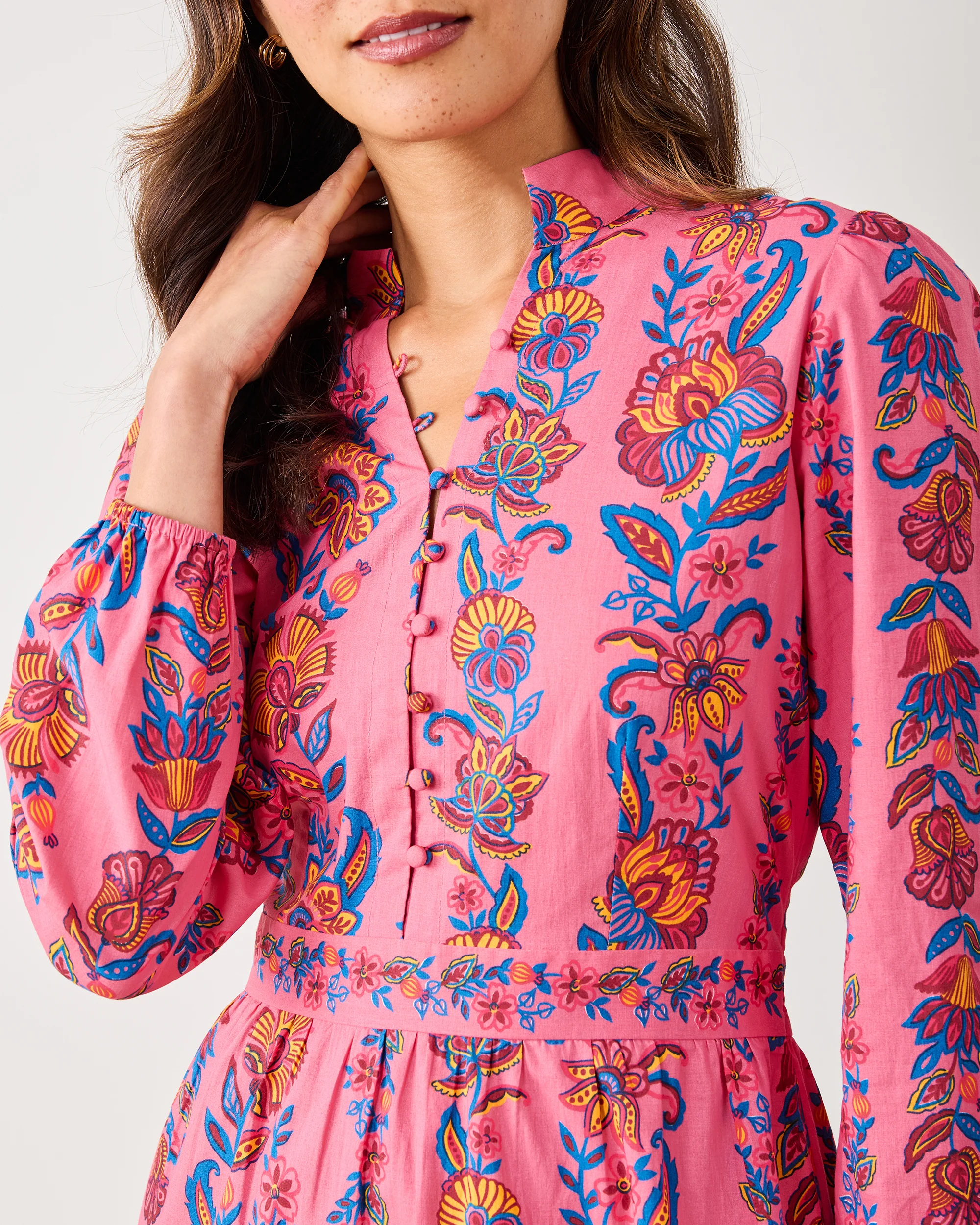 Folklore Flowers - Monroe Dress - Bright Rose - Image 3
