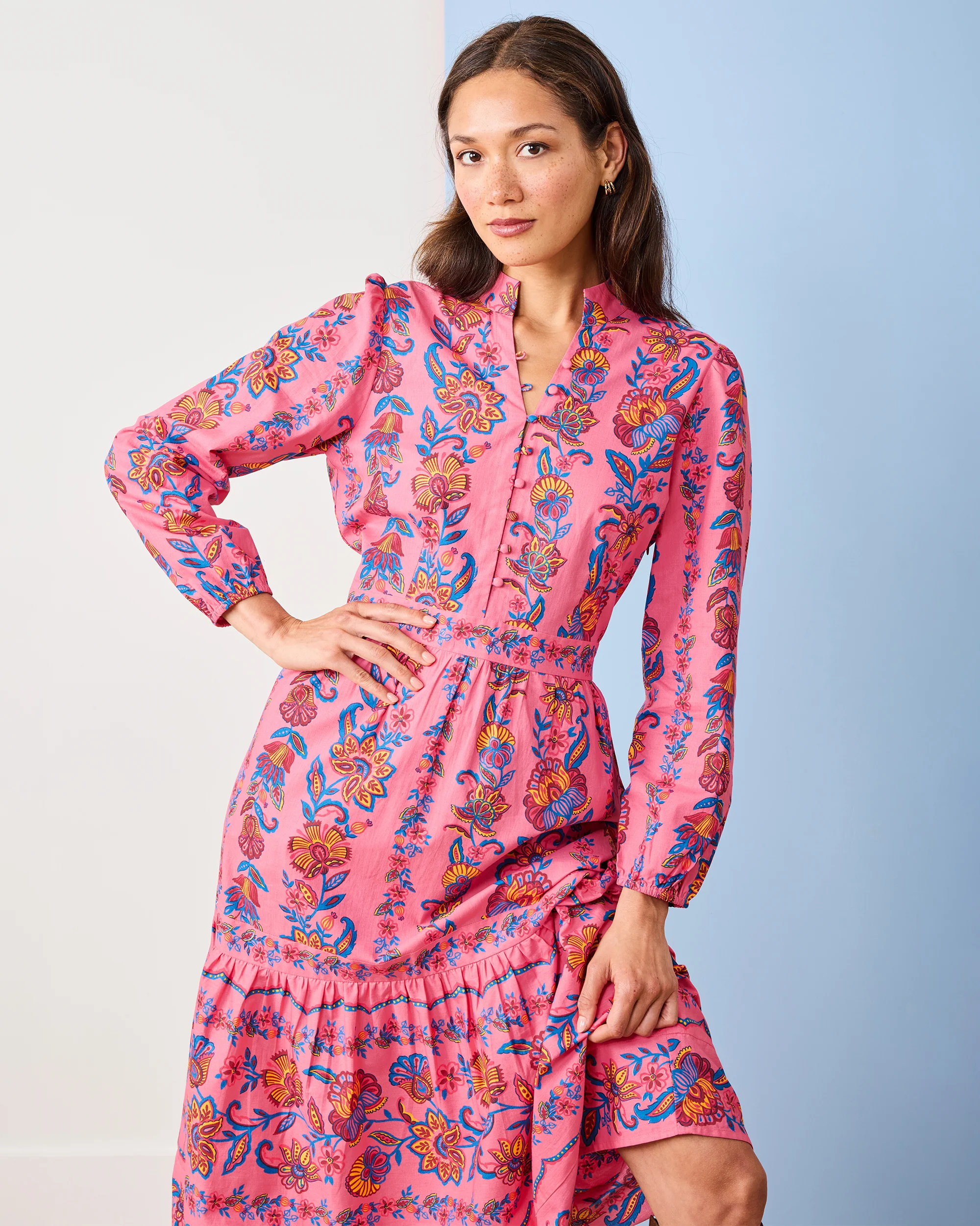 Folklore Flowers - Monroe Dress - Bright Rose - Image 6