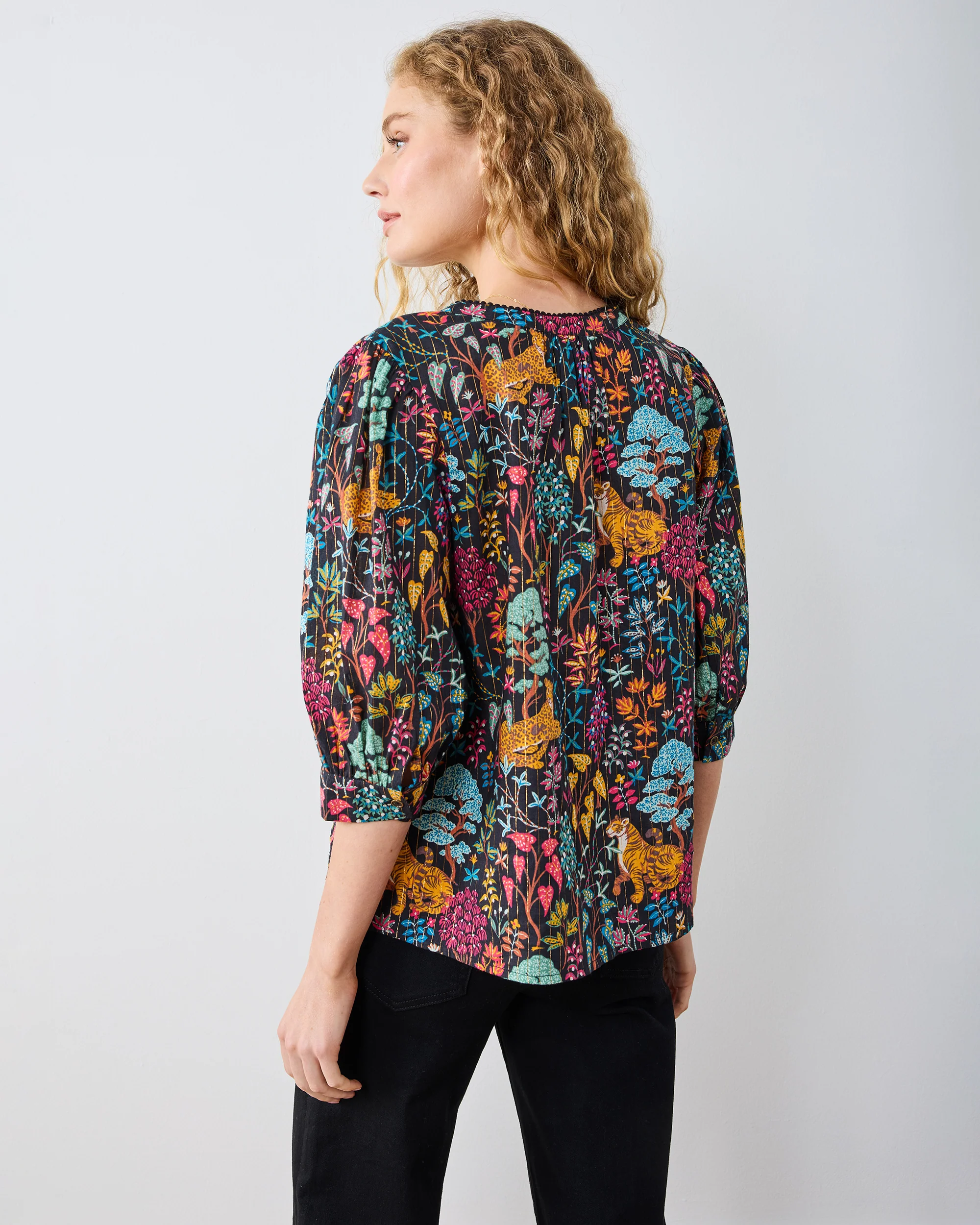 Garden Managerie - Juno Blouse - Ink - Image 5