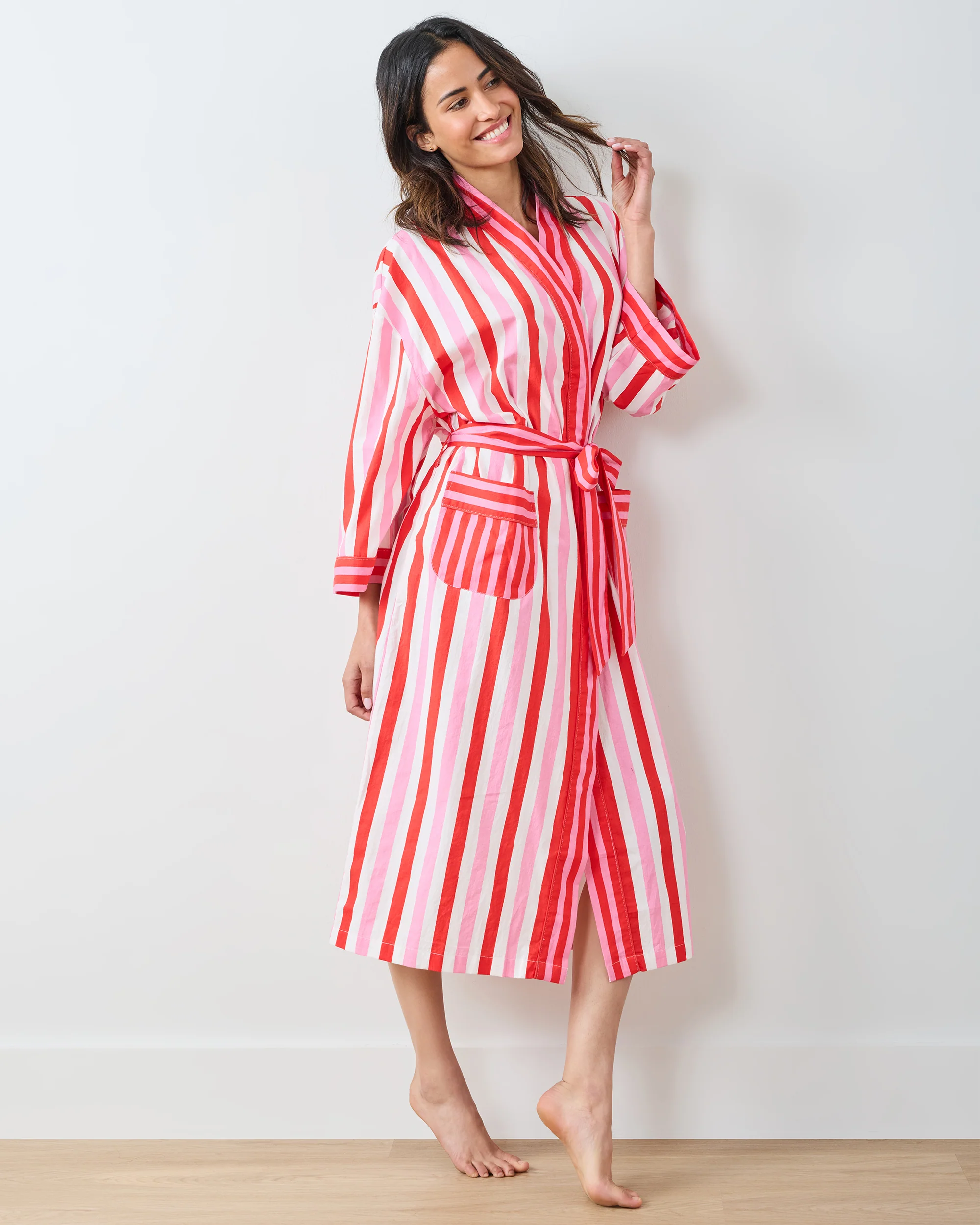 Taffy Stripes - Lounge Robe - Peppermint Swirl - Image 2