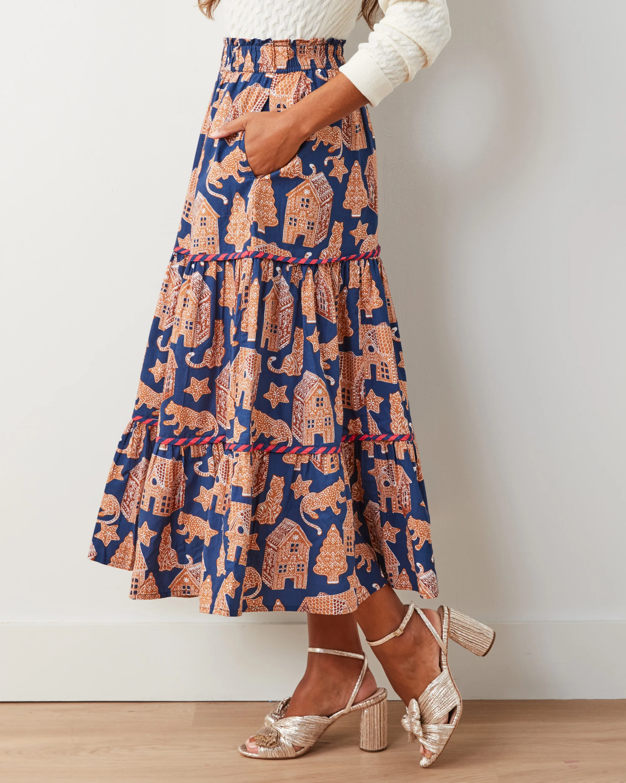 Gingerbread Party - Sutton Skirt - Classic Navy - Image 2