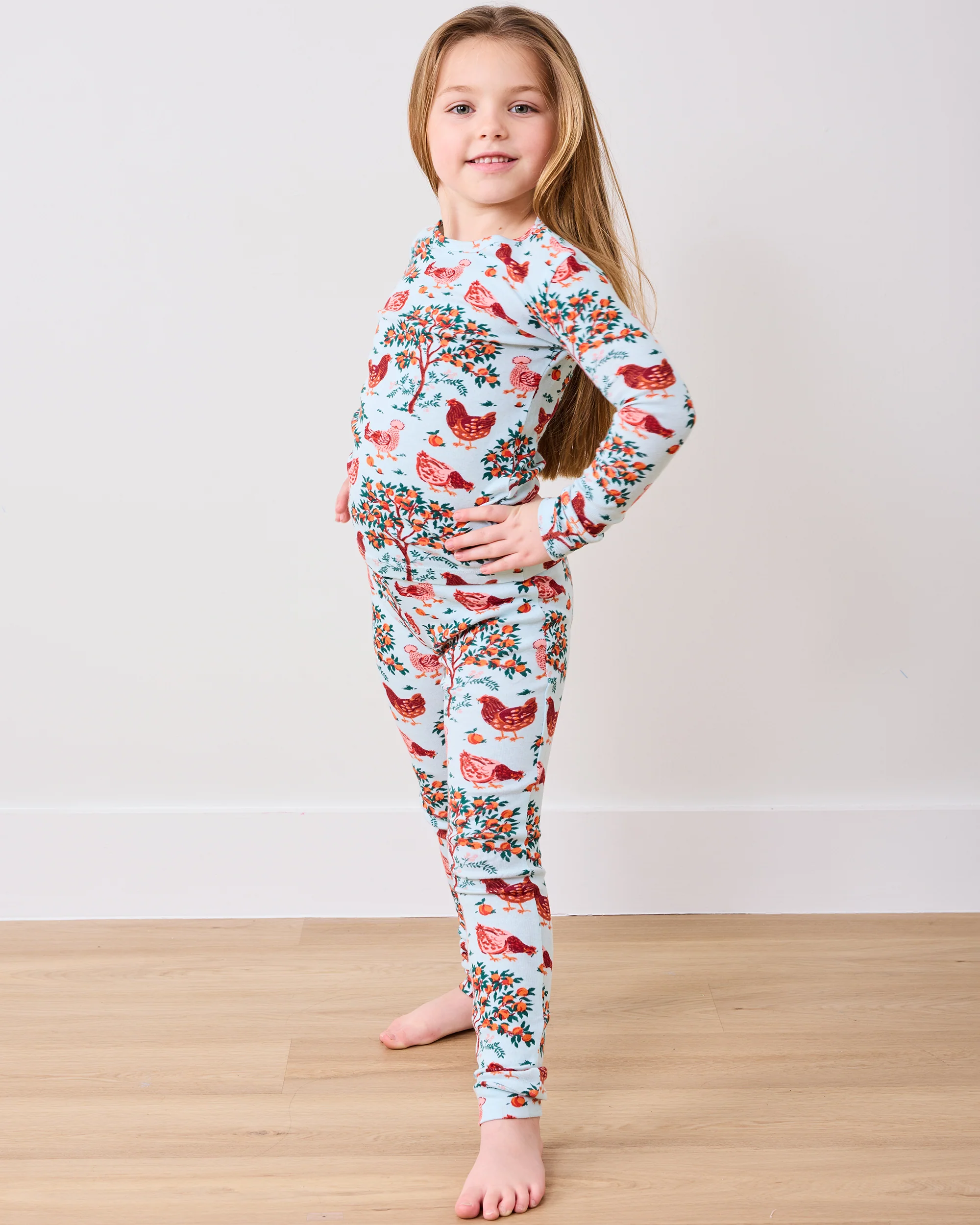 Hen House - Kids PJ Set - Soft Blue - Image 3