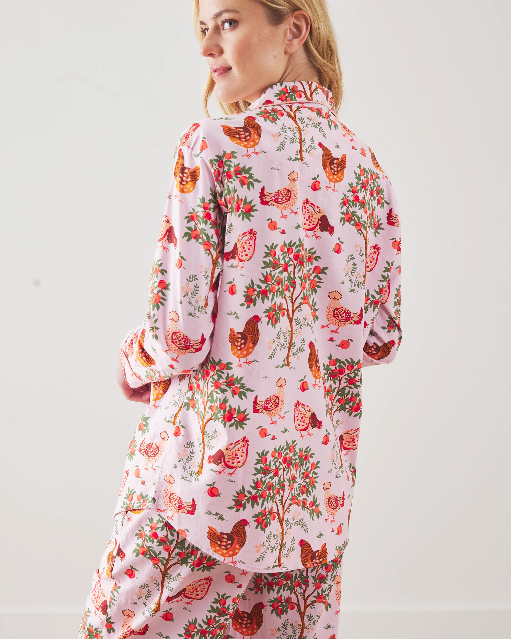 Hen House - Long PJ Set - Ballet Pink - Image 3