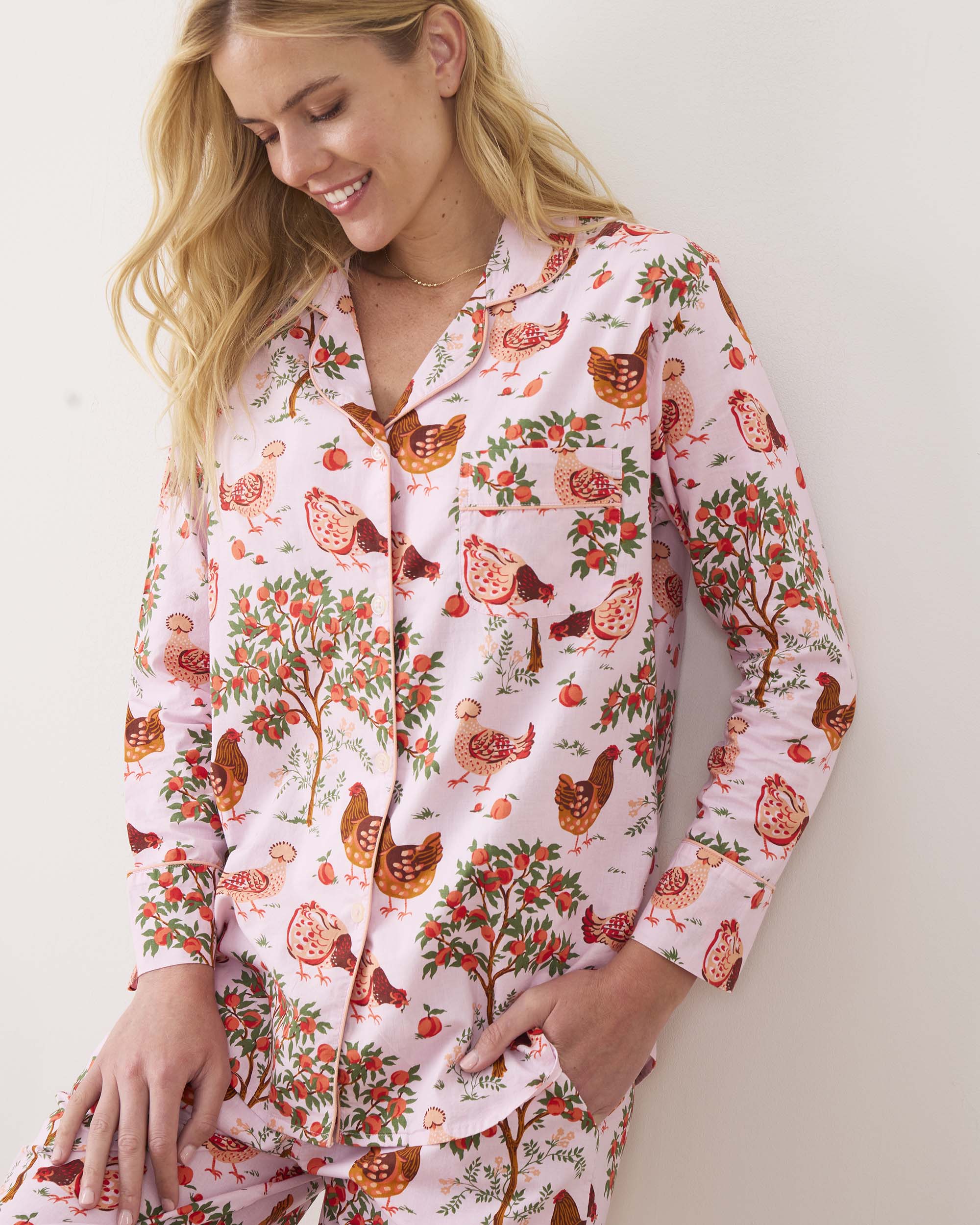 Hen House - Long PJ Set - Ballet Pink - Image 6