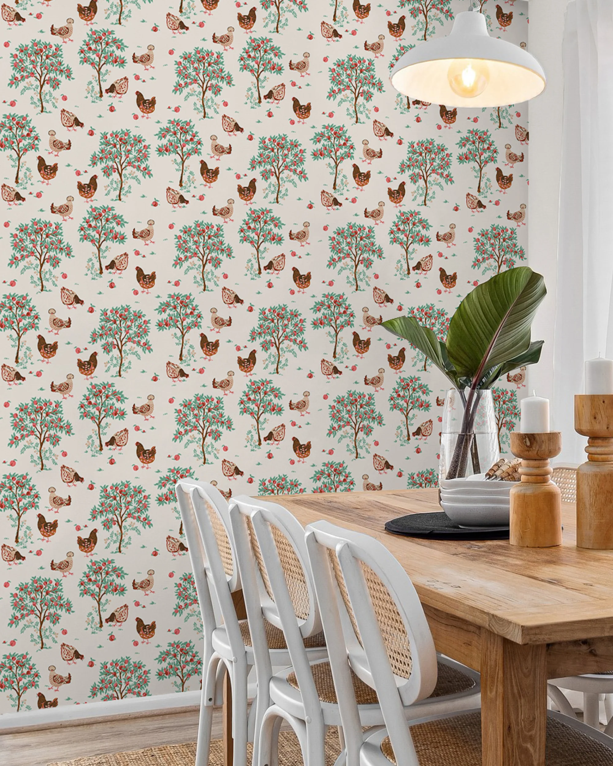 Hen House - Peel & Stick Wallpaper - Linen - Image 4