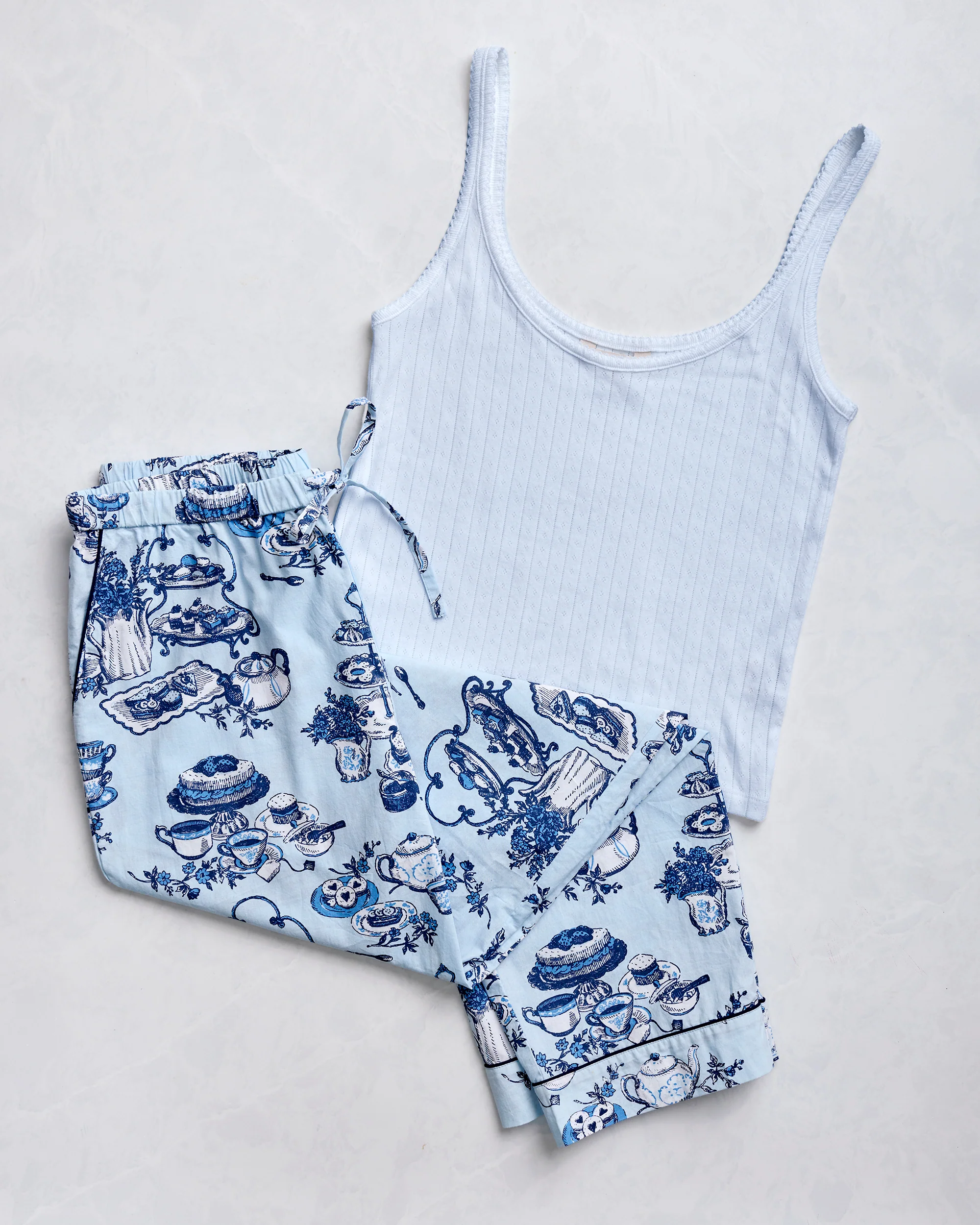 High Tea Toile - PJ Pants & Esme Tank Bundle - Multi