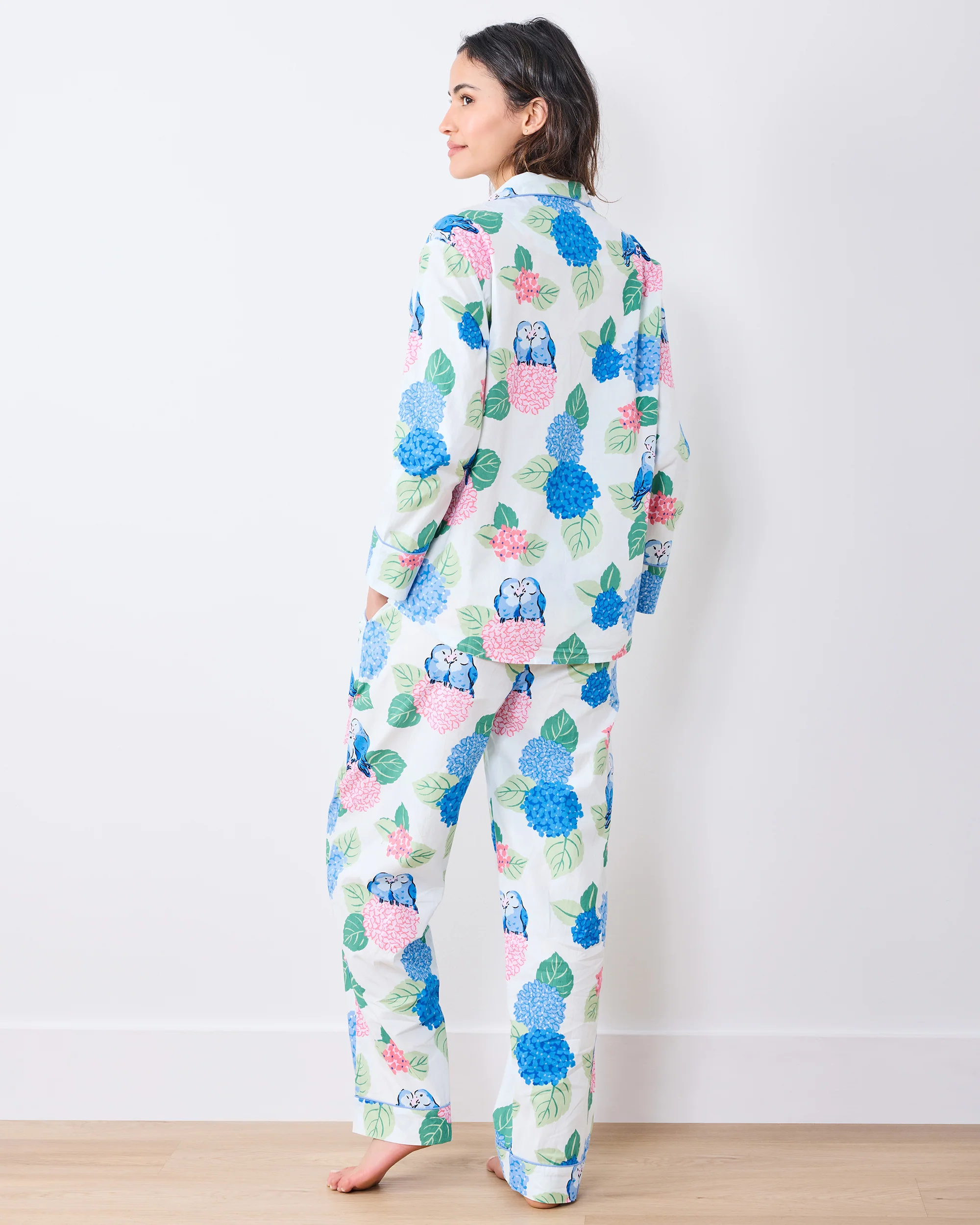 Hydrangea Honeymoon - Tall Long PJ Set - Cloud - Image 2