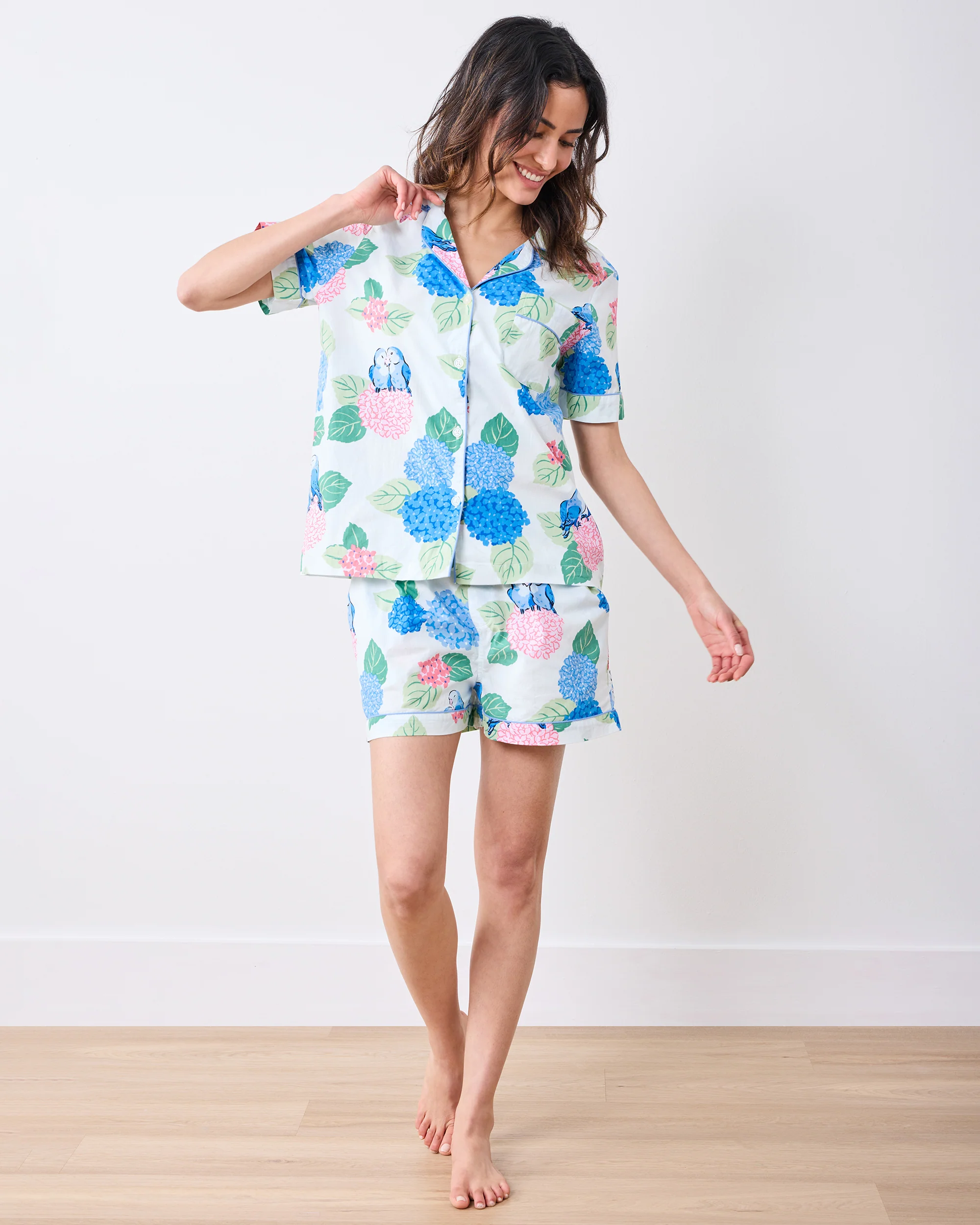 Hydrangea Honeymoon - Short PJ Set - Cloud - Image 2